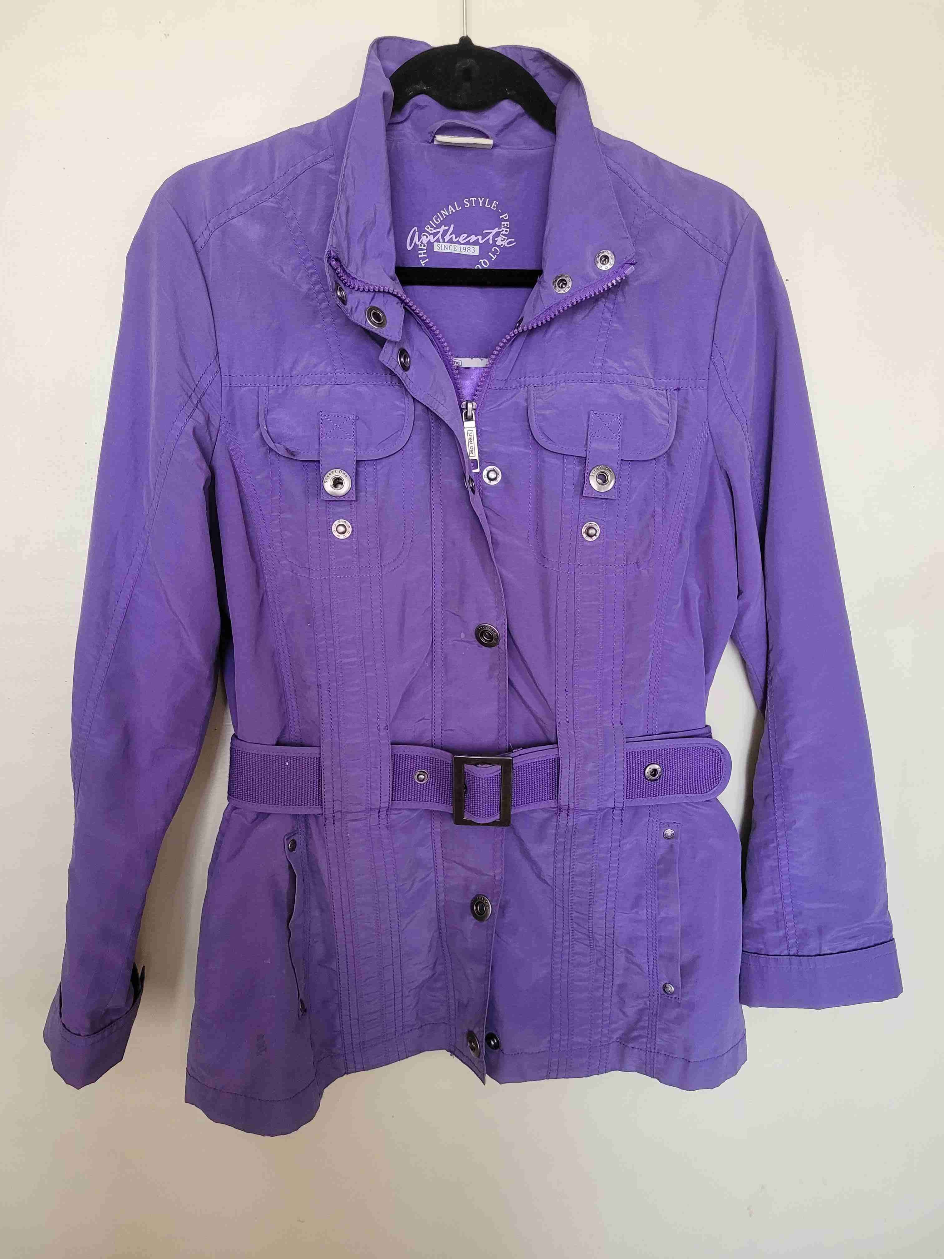 Chaqueta morada con cinturón M - miniatura 1