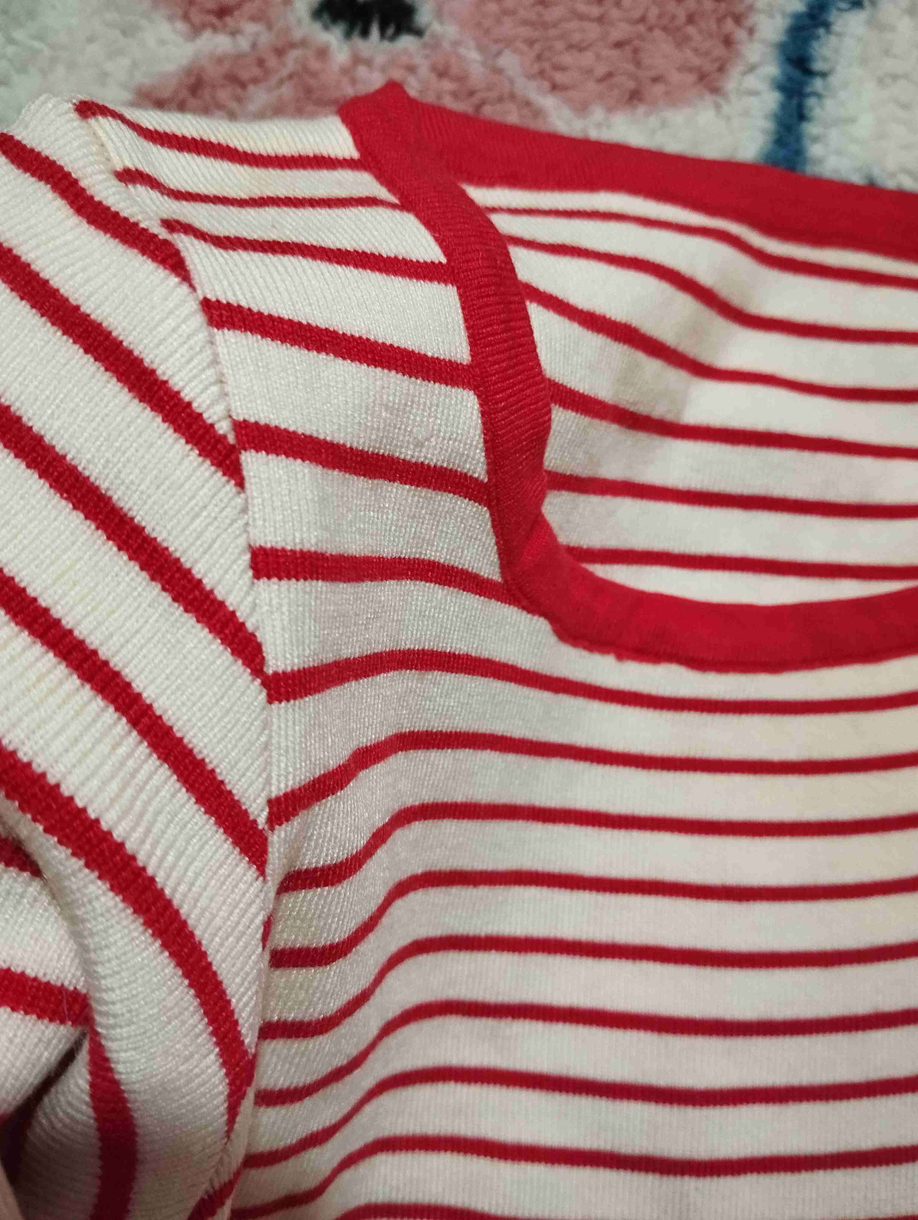 Polera rayada roja y blanca - miniatura 3