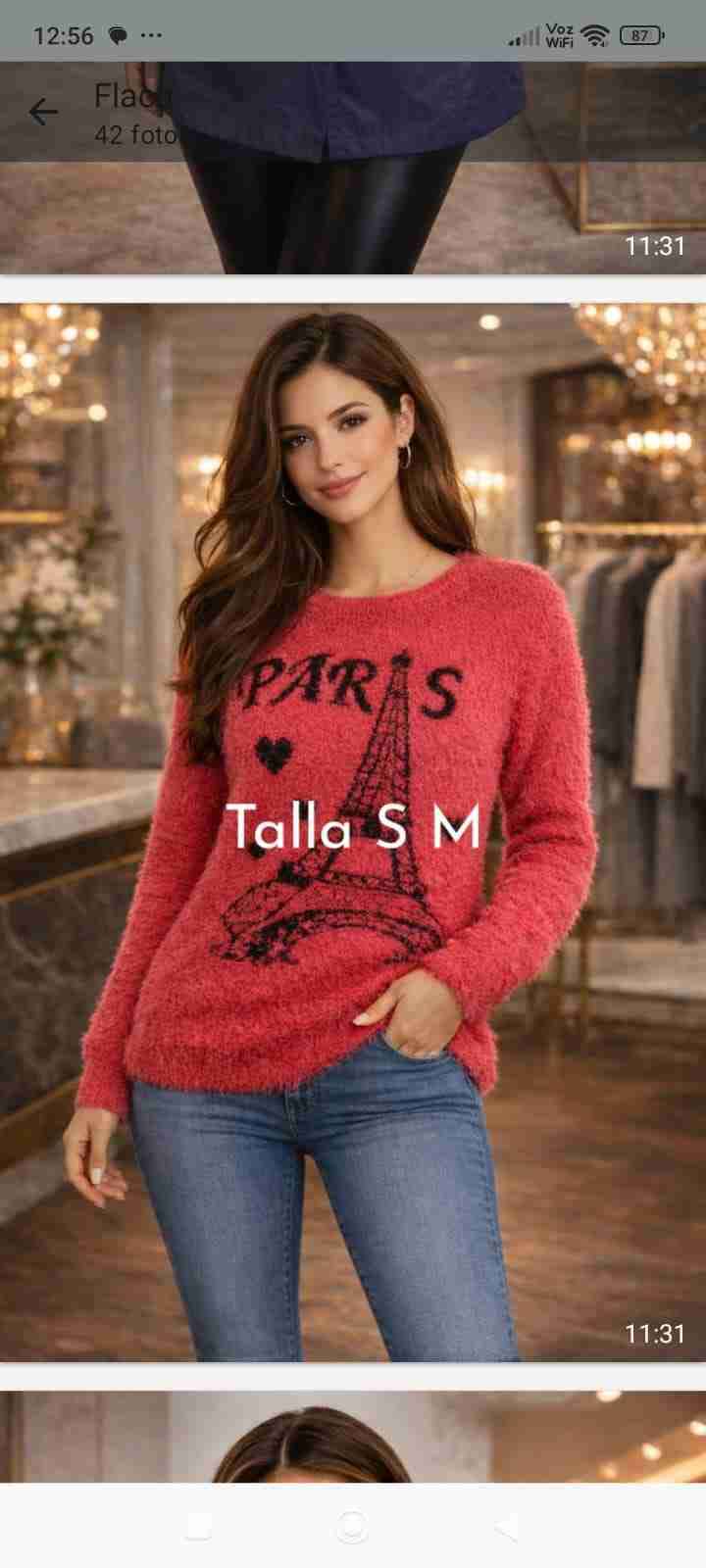 Suéter tejido multicolor - miniatura 3