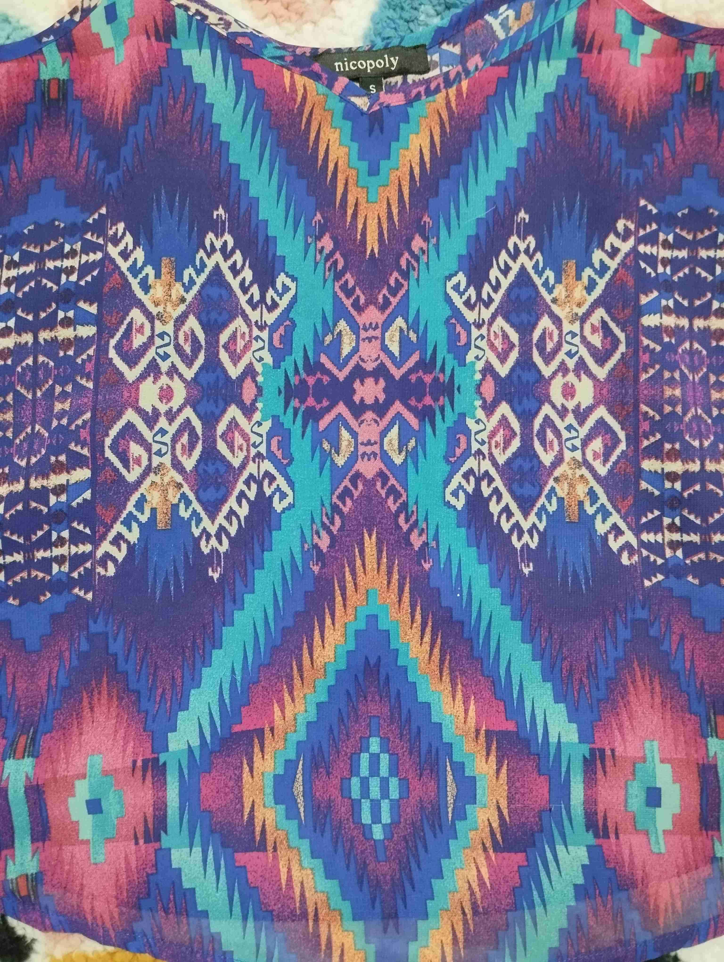 Polera tirantes estampado geométrico - 3