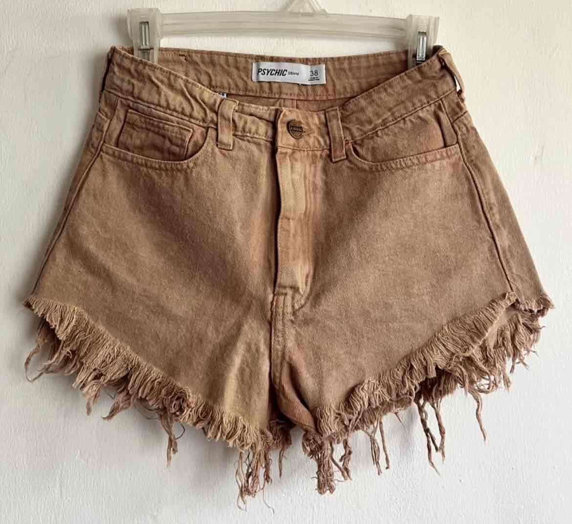 Shorts de mezclilla con flecos - miniatura 1