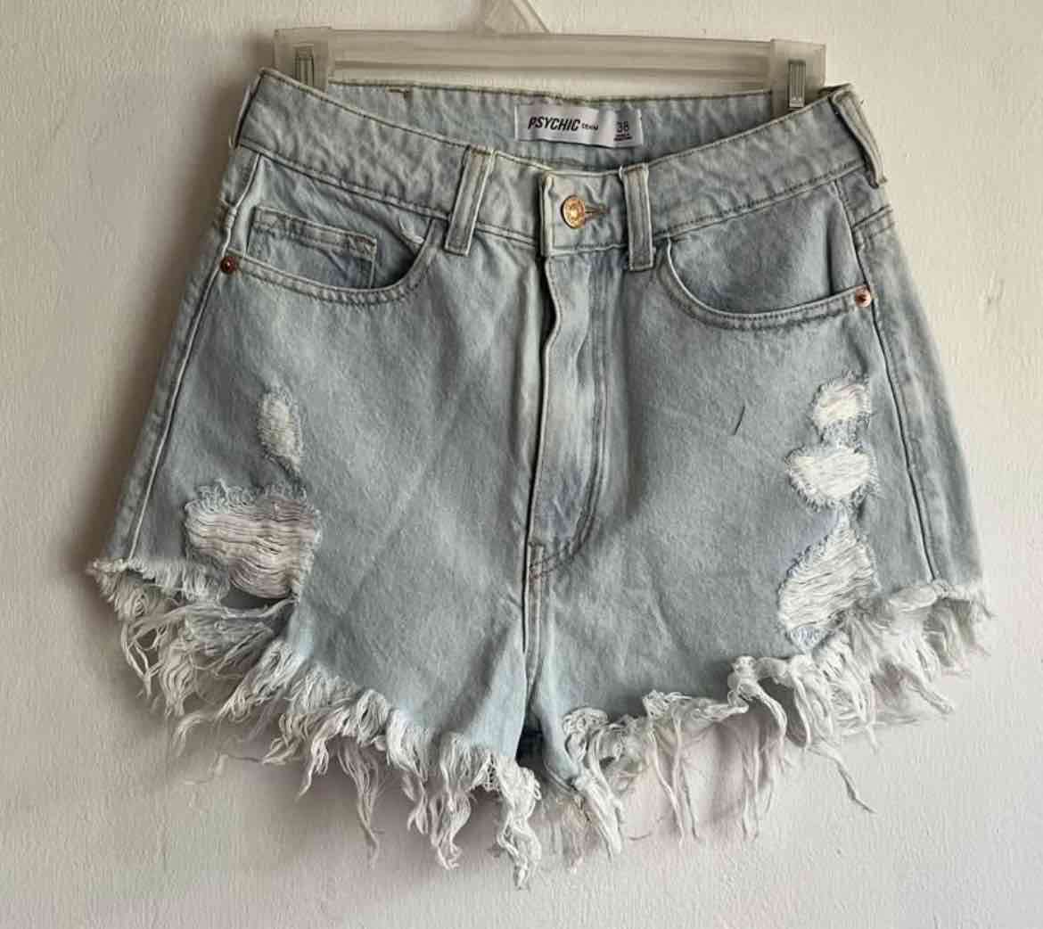 Shorts de mezclilla desgastados - miniatura 1