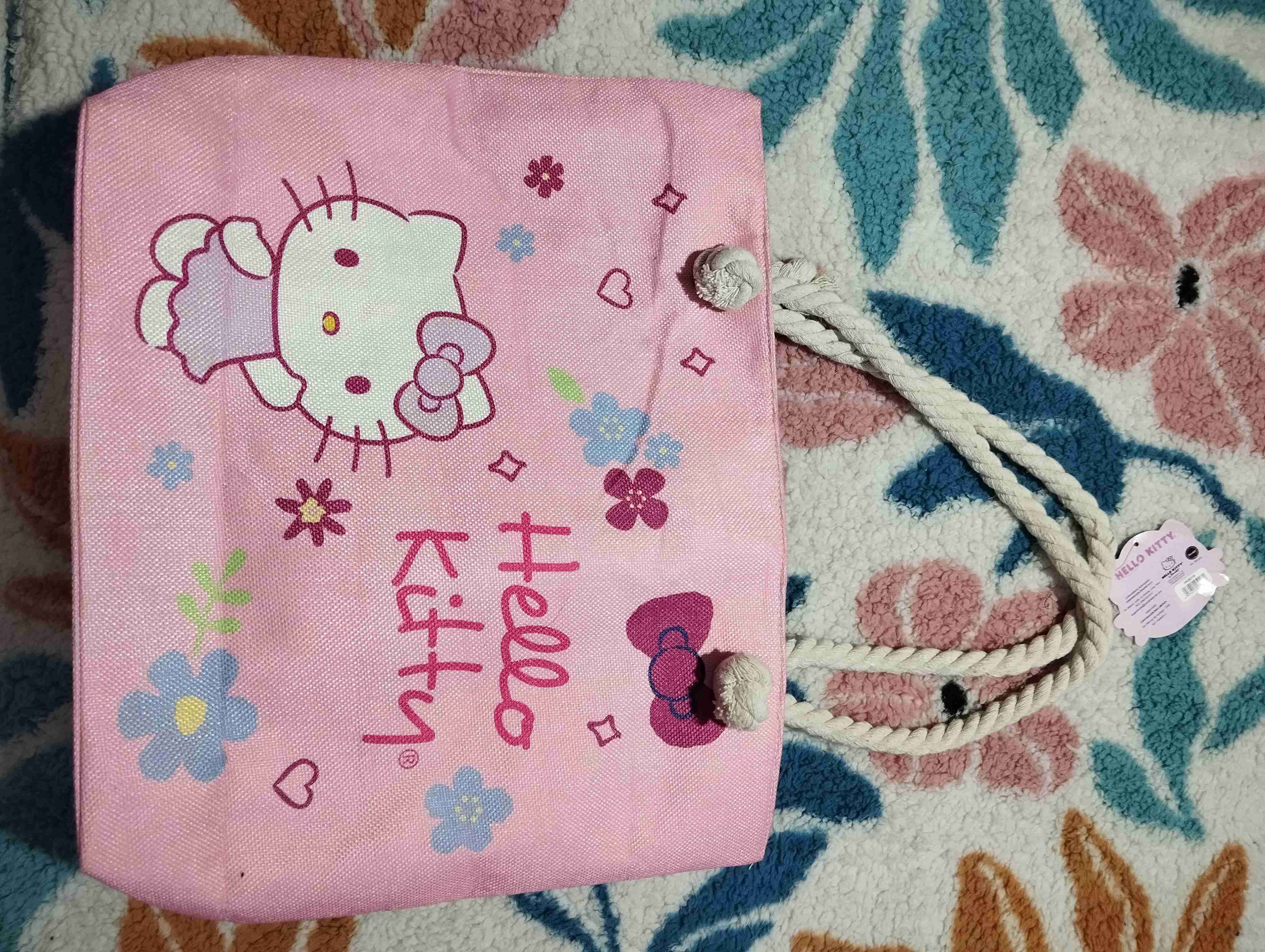 Bolso Hello Kitty rosa floral - miniatura 1