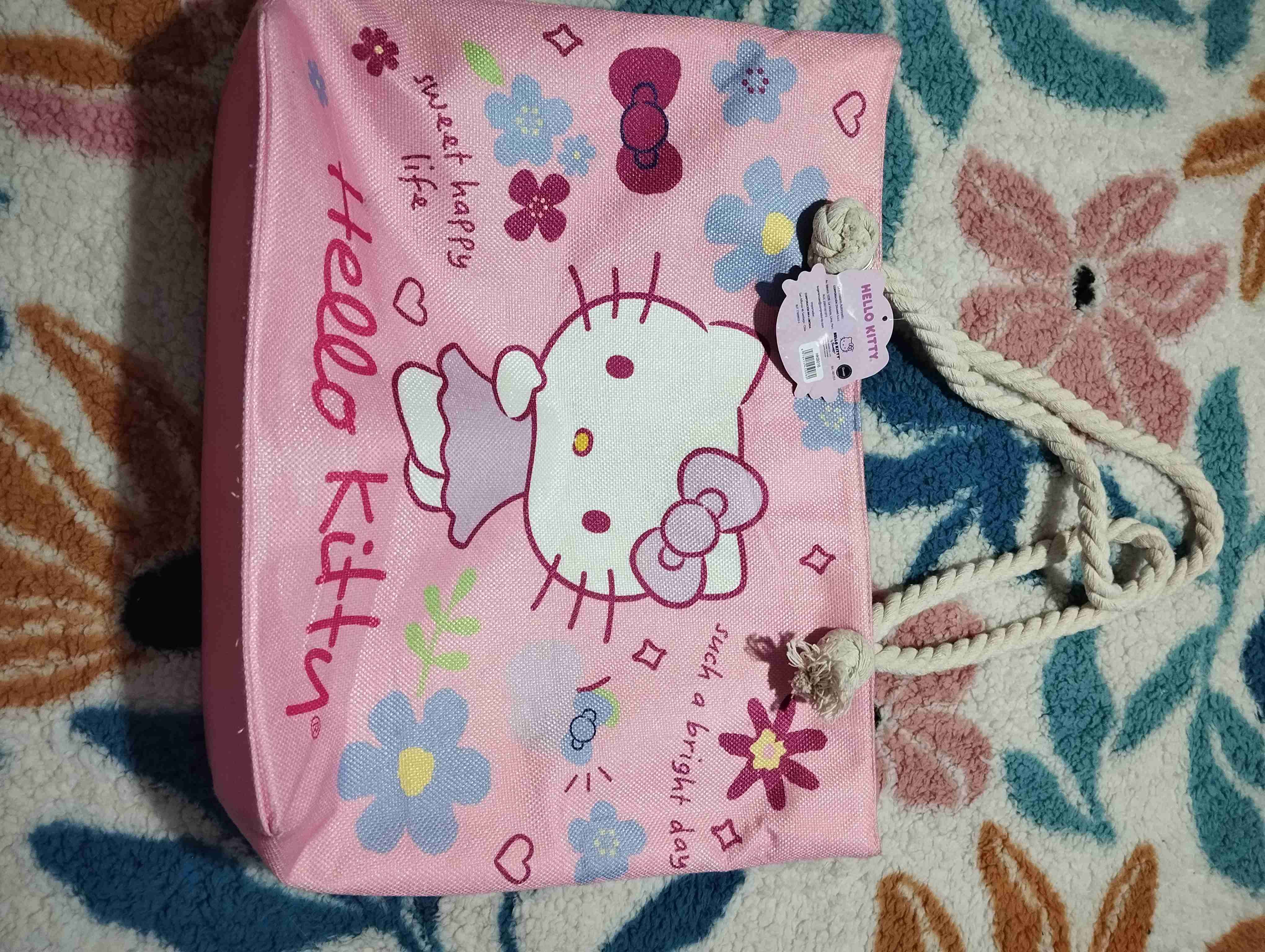 Bolso Hello Kitty rosa floral - miniatura 3