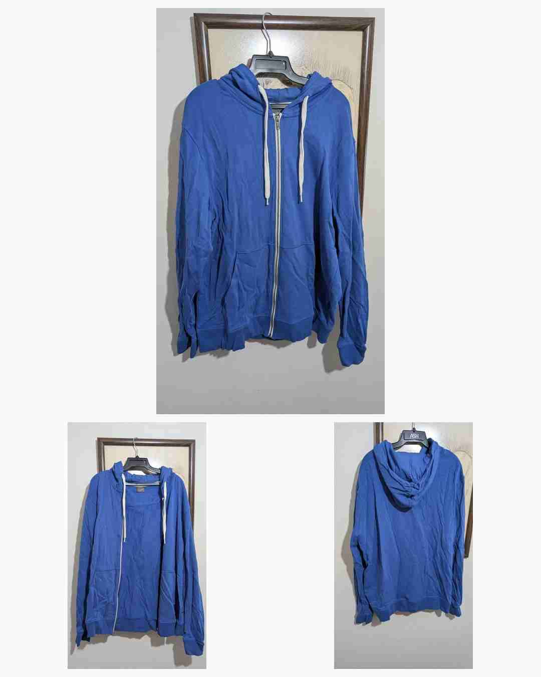 Polerón azul con capucha - 1