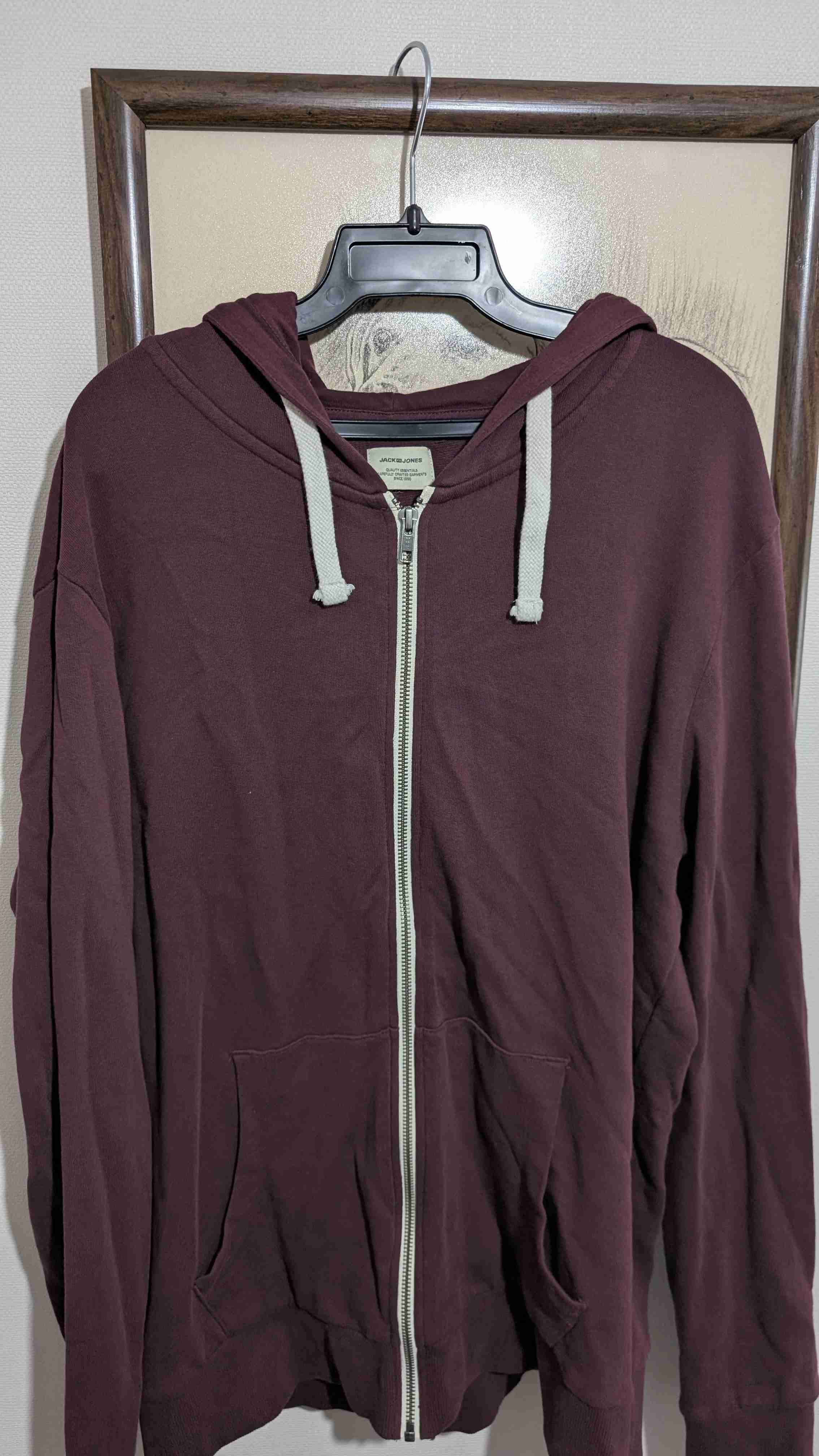 Polerón burdeo con capucha - 2