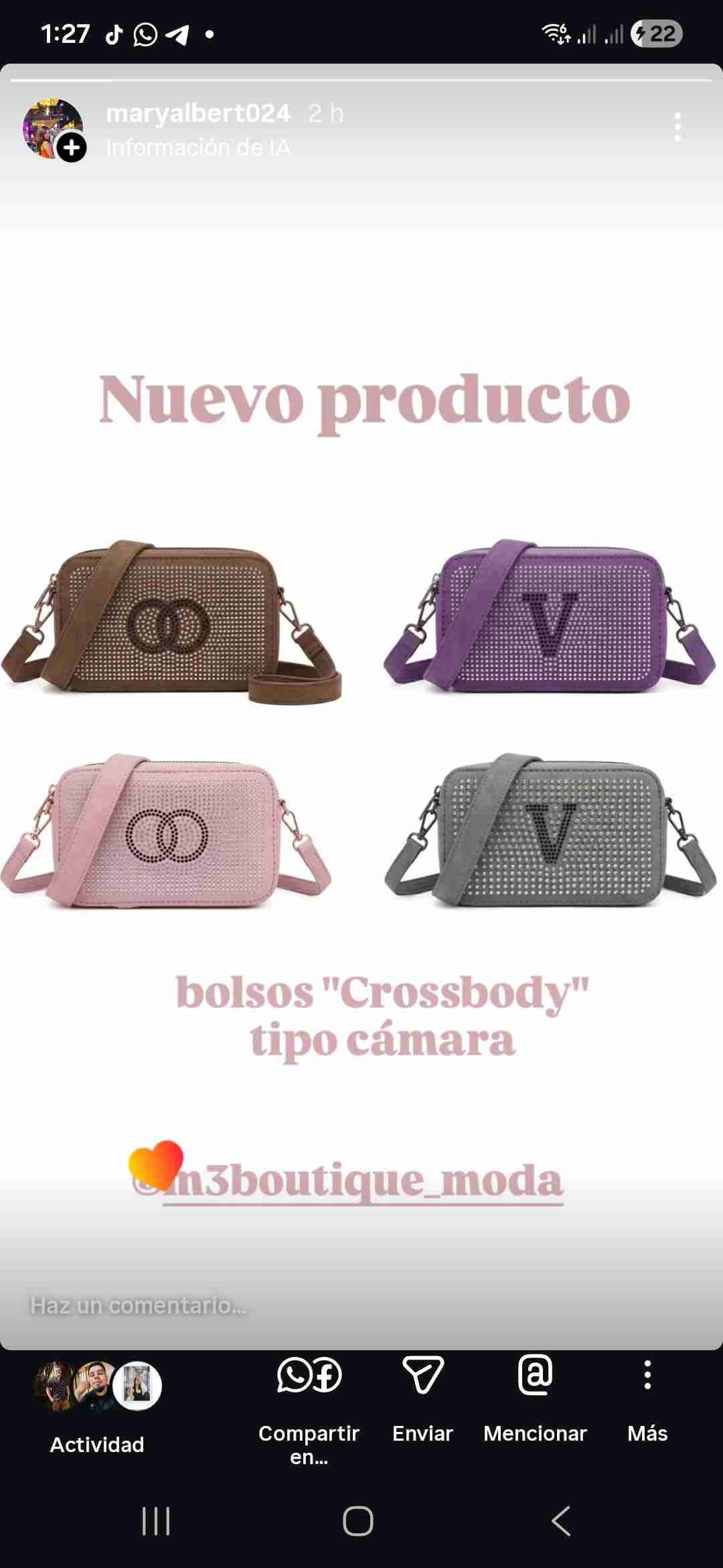 Bolso crossbody tipo cámara