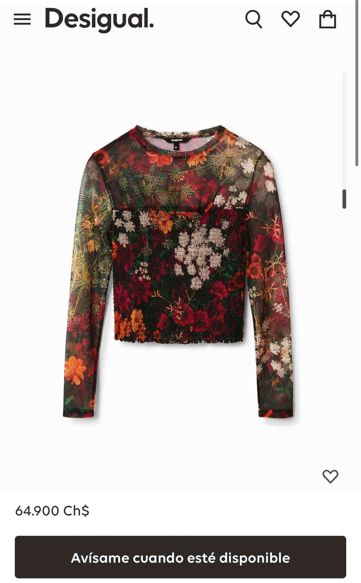 Polera floral Desigual NUEVA - miniatura 3