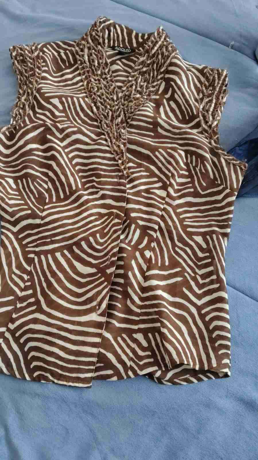 Blusa sin mangas estampado cebra - 1