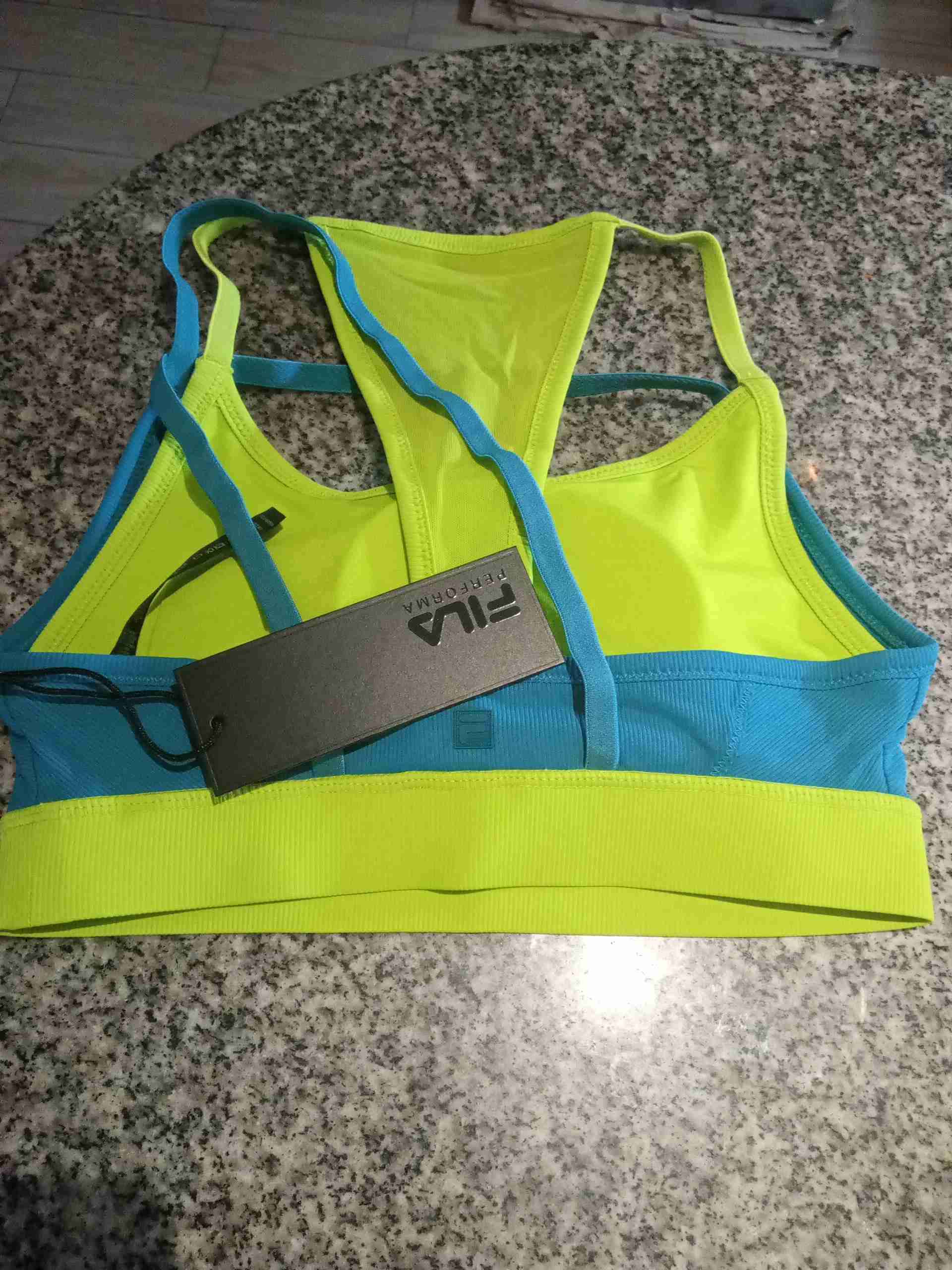 Top deportivo azul y verde Fila - miniatura 2