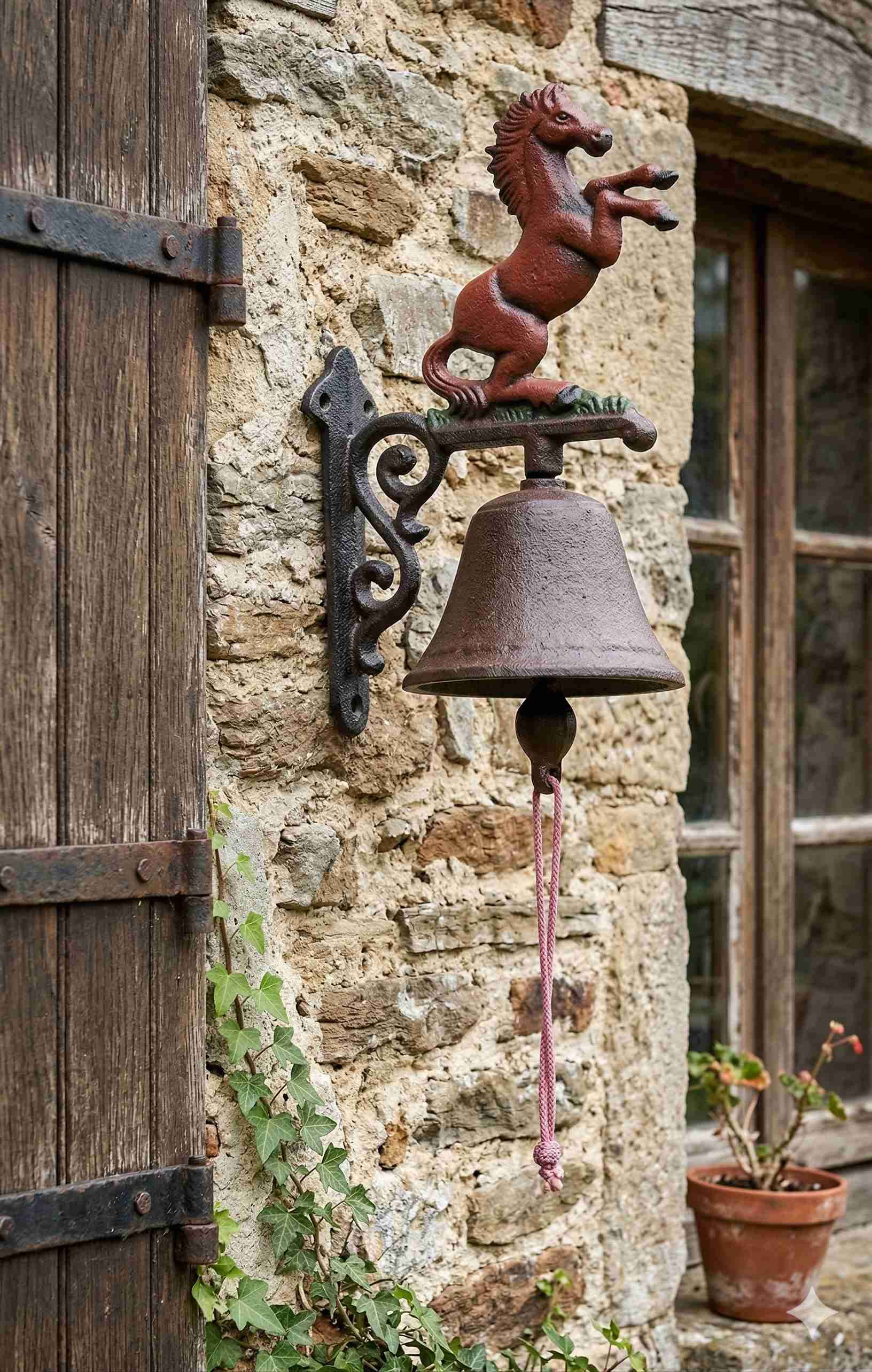 Campana de hierro fundido con figuras - miniatura 2