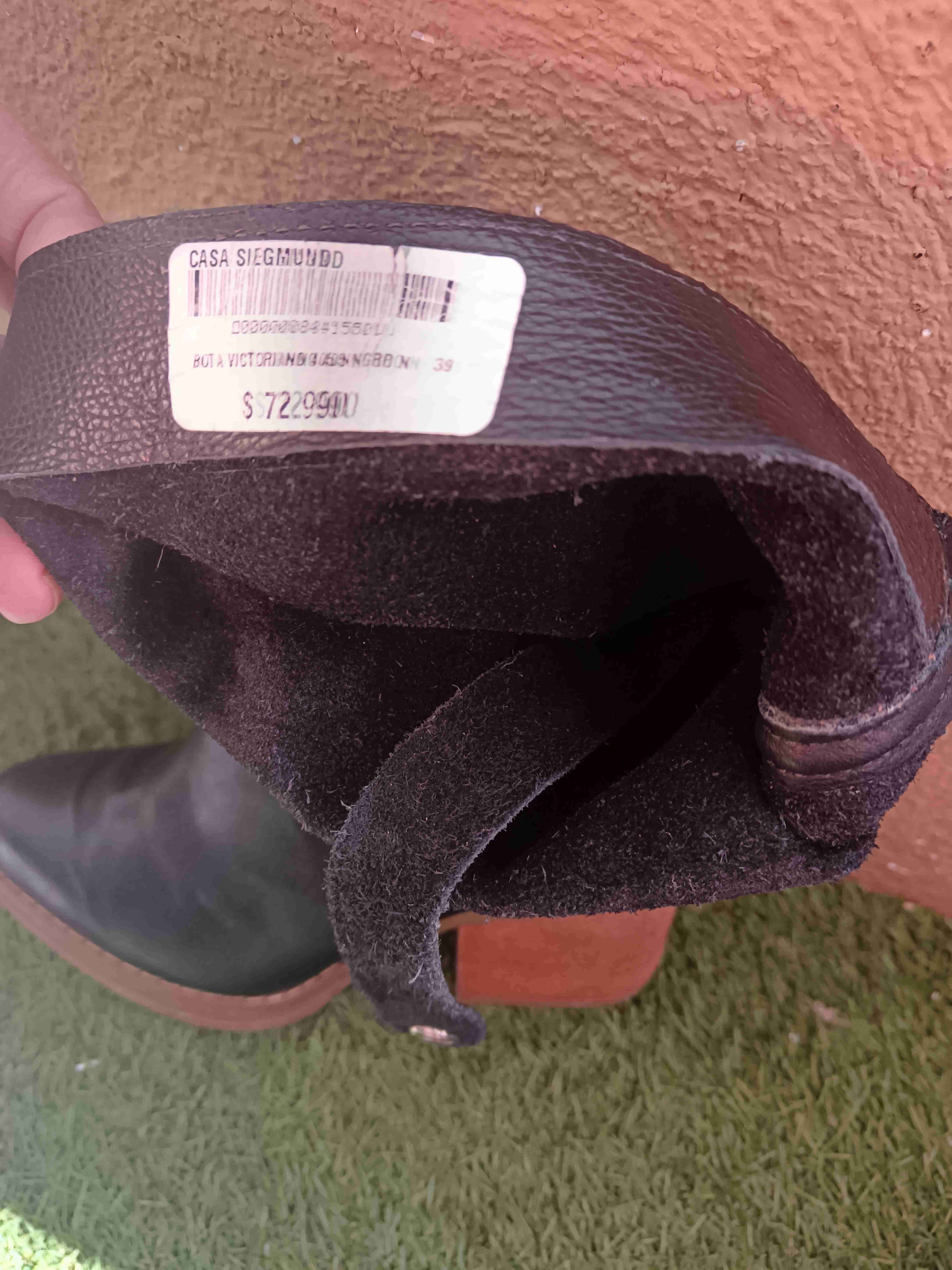 Botas de cuero negro mujer - miniatura 4