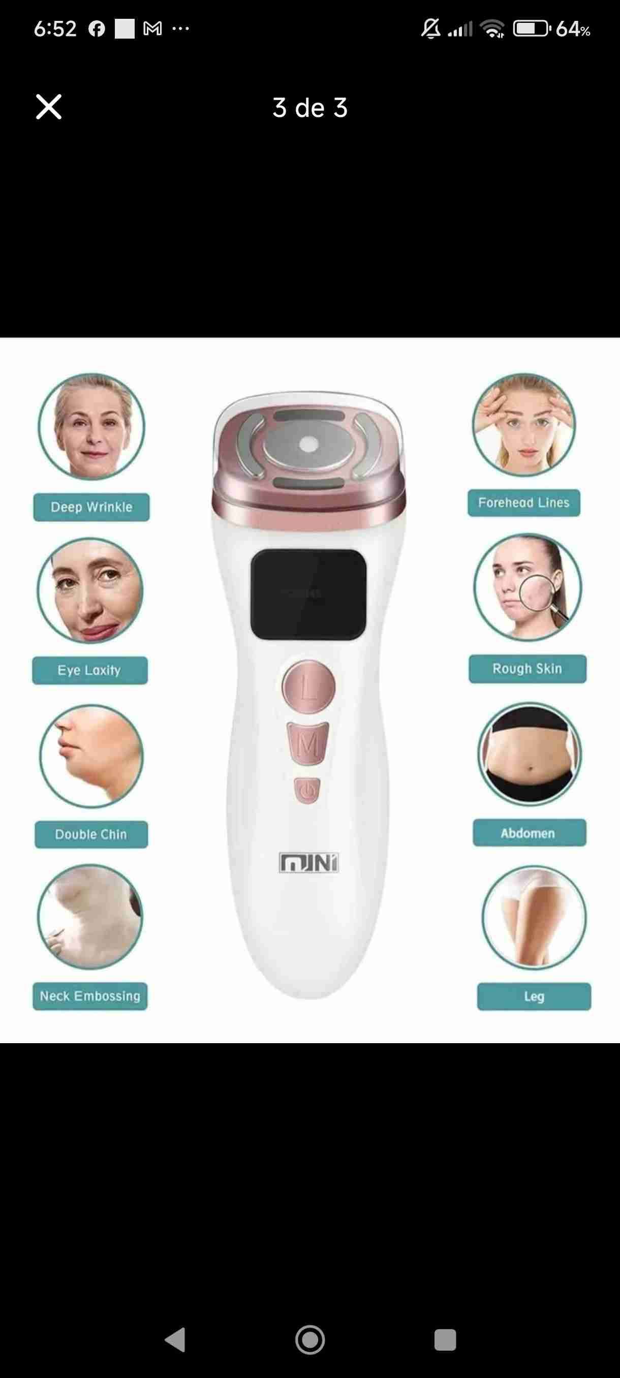 Dispositivo antiedad facial y corporal