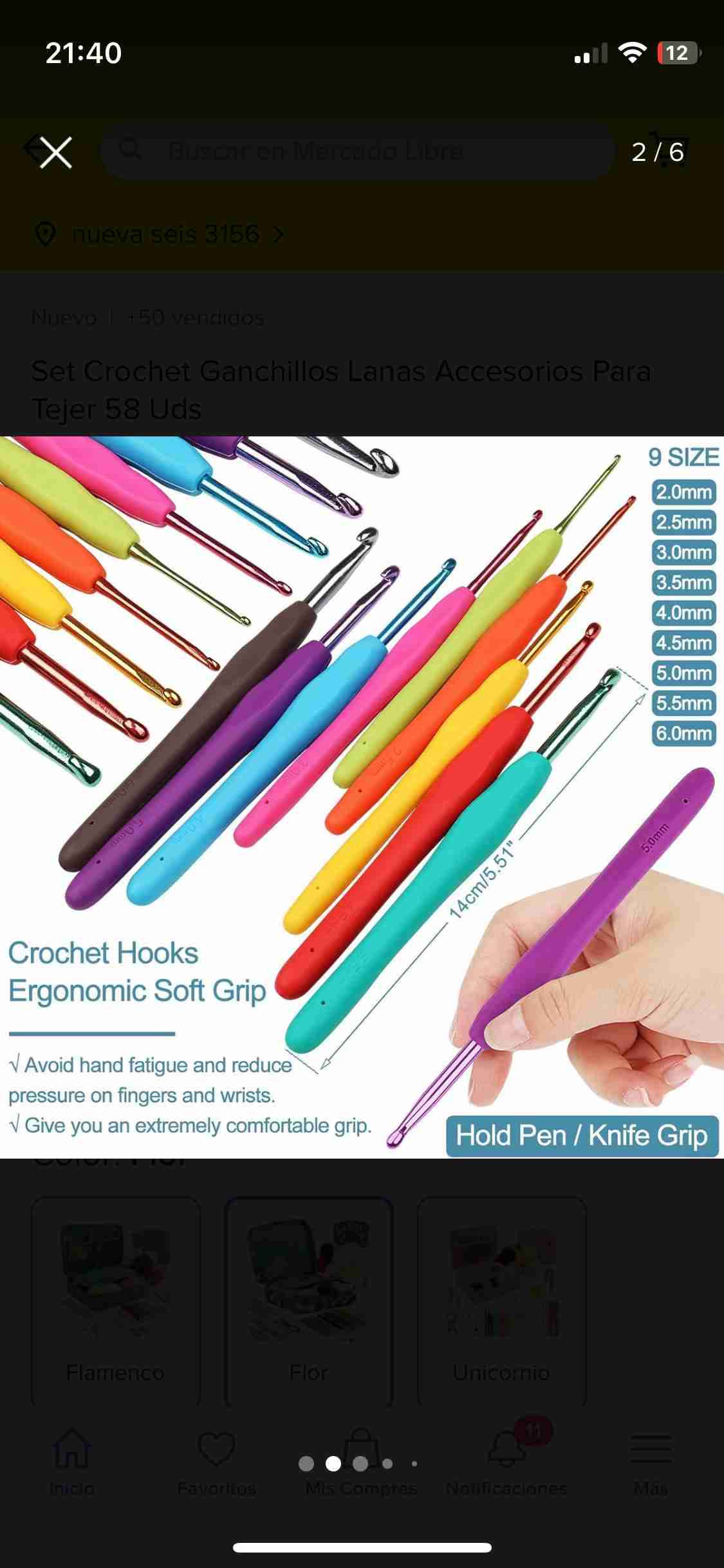 Set de ganchillos de crochet 9 tamaños - 1