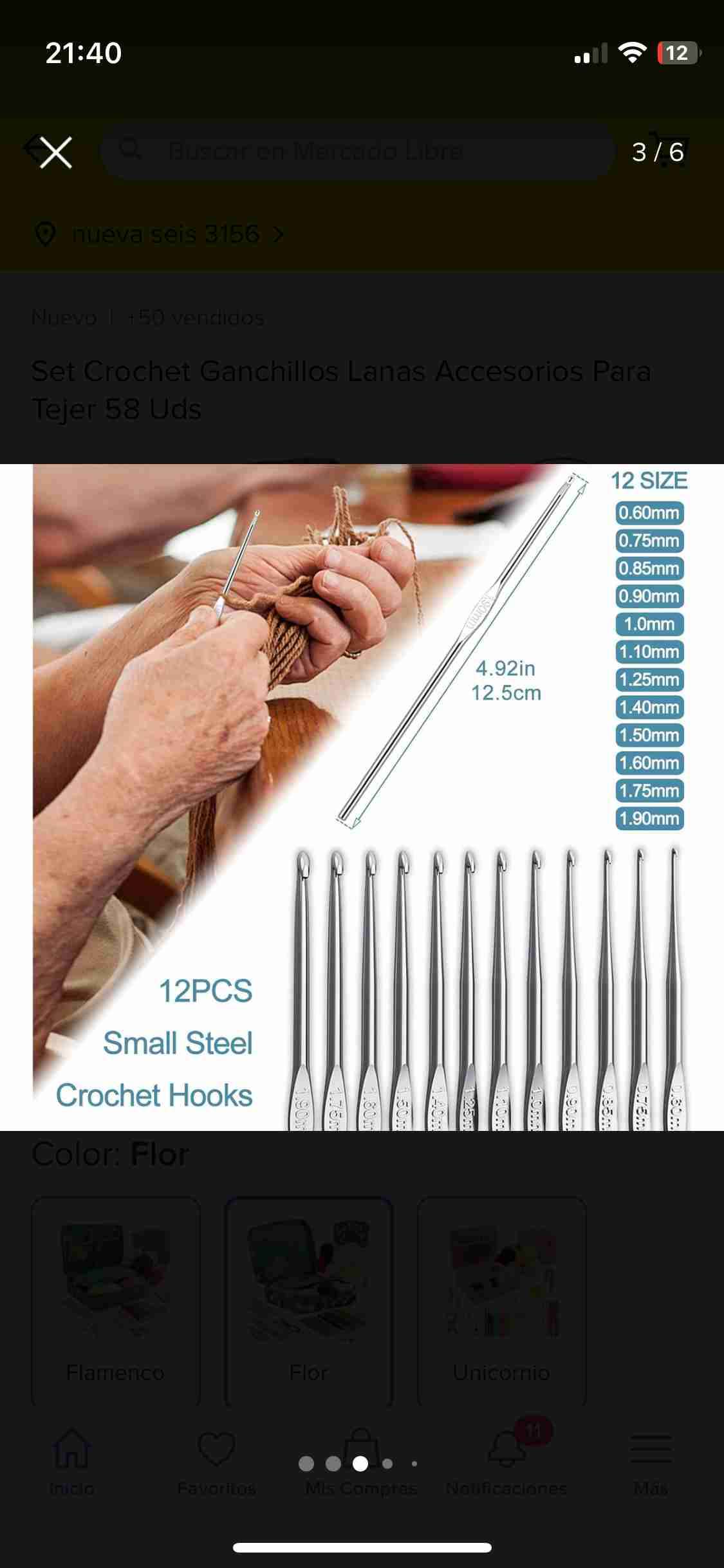 Set de ganchillos de crochet 9 tamaños - 2