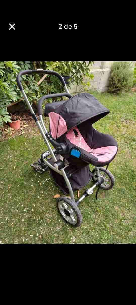 Coche para bebé Infanti rosado - miniatura 3