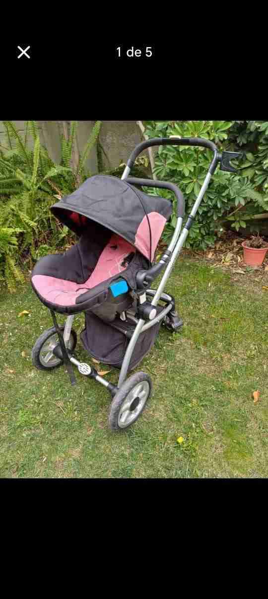 Coche para bebé Infanti rosado - miniatura 4