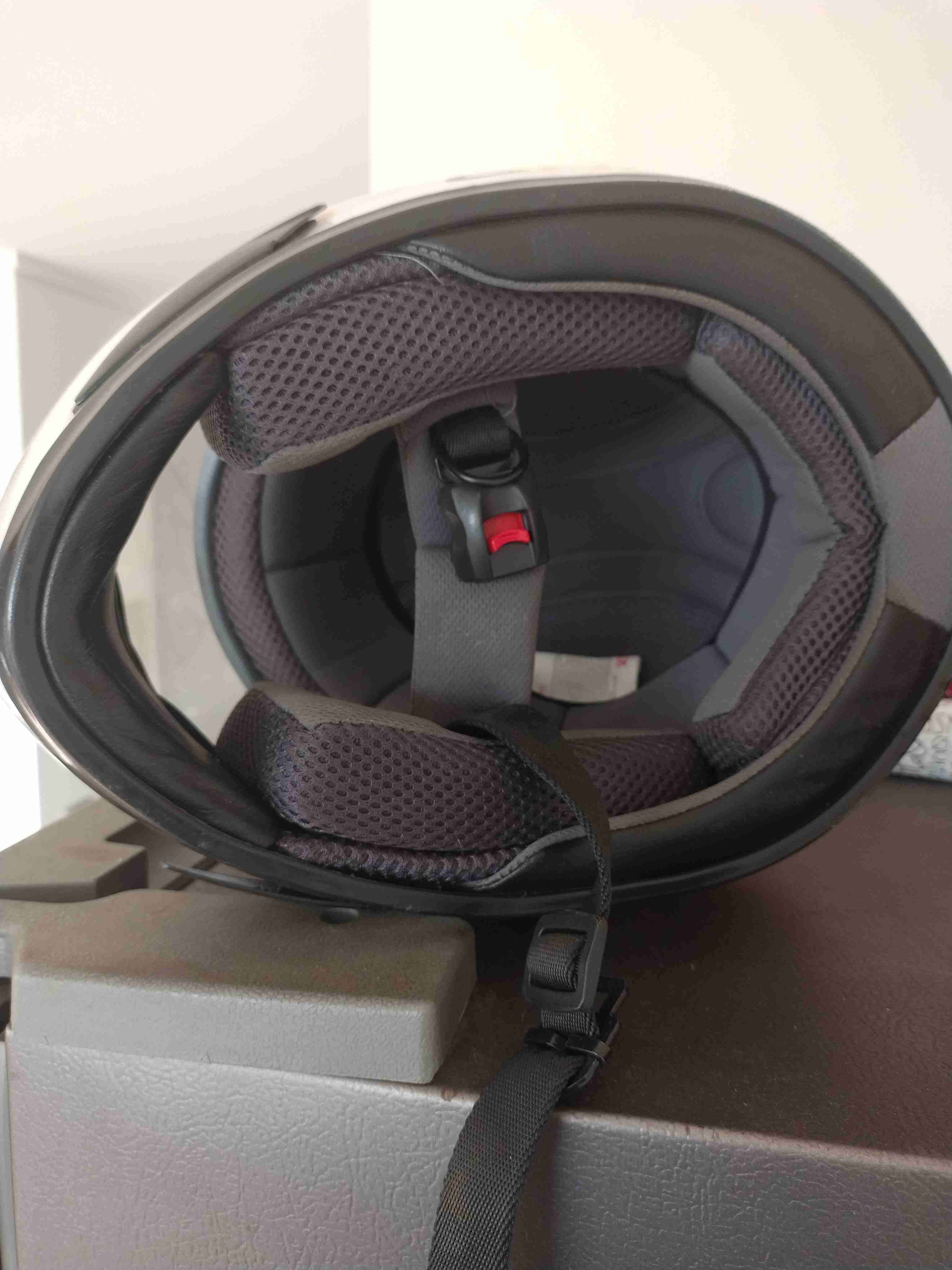 Casco integral blanco para moto - miniatura 3