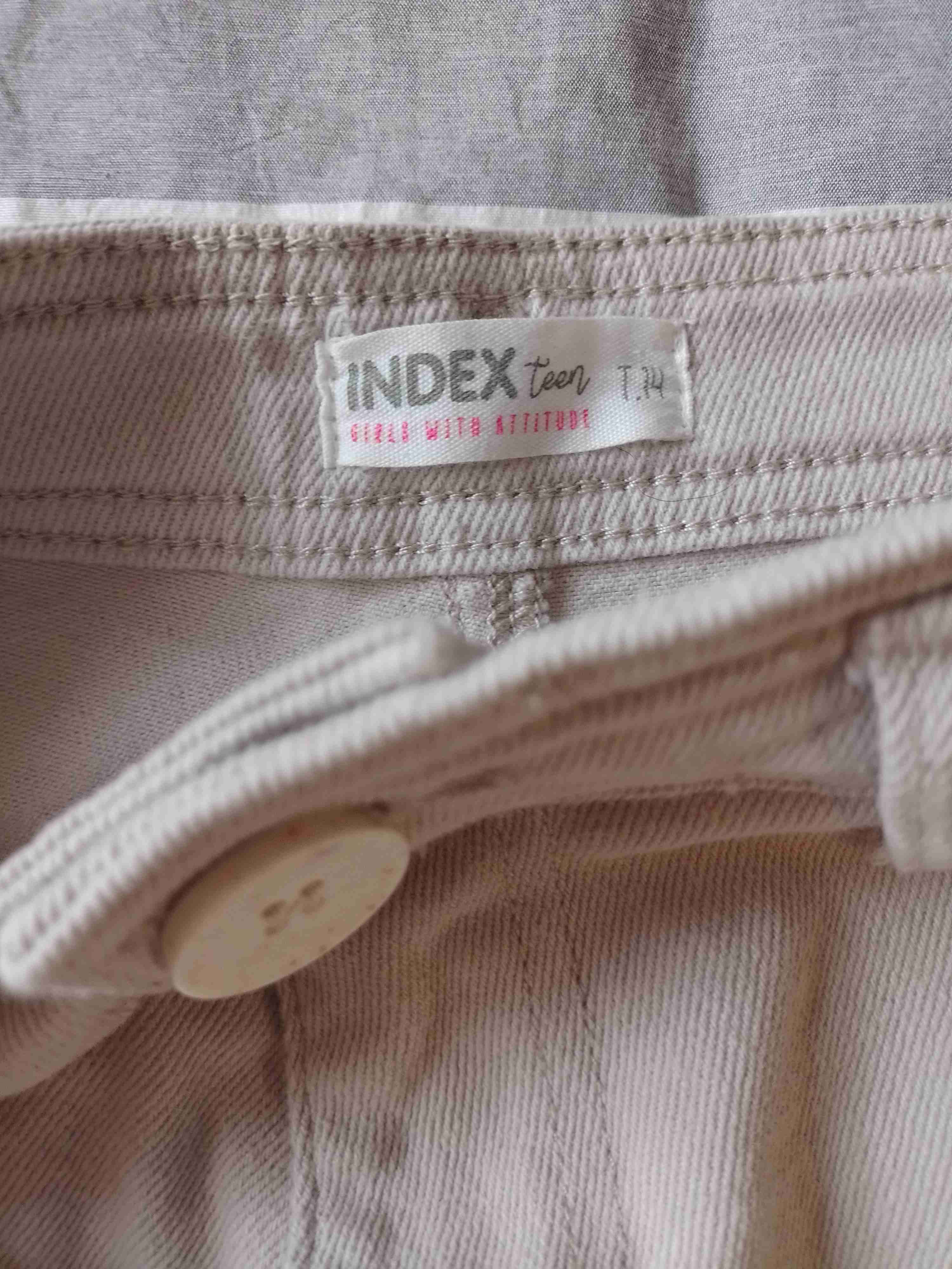 Pantalones beige acampanados - miniatura 3