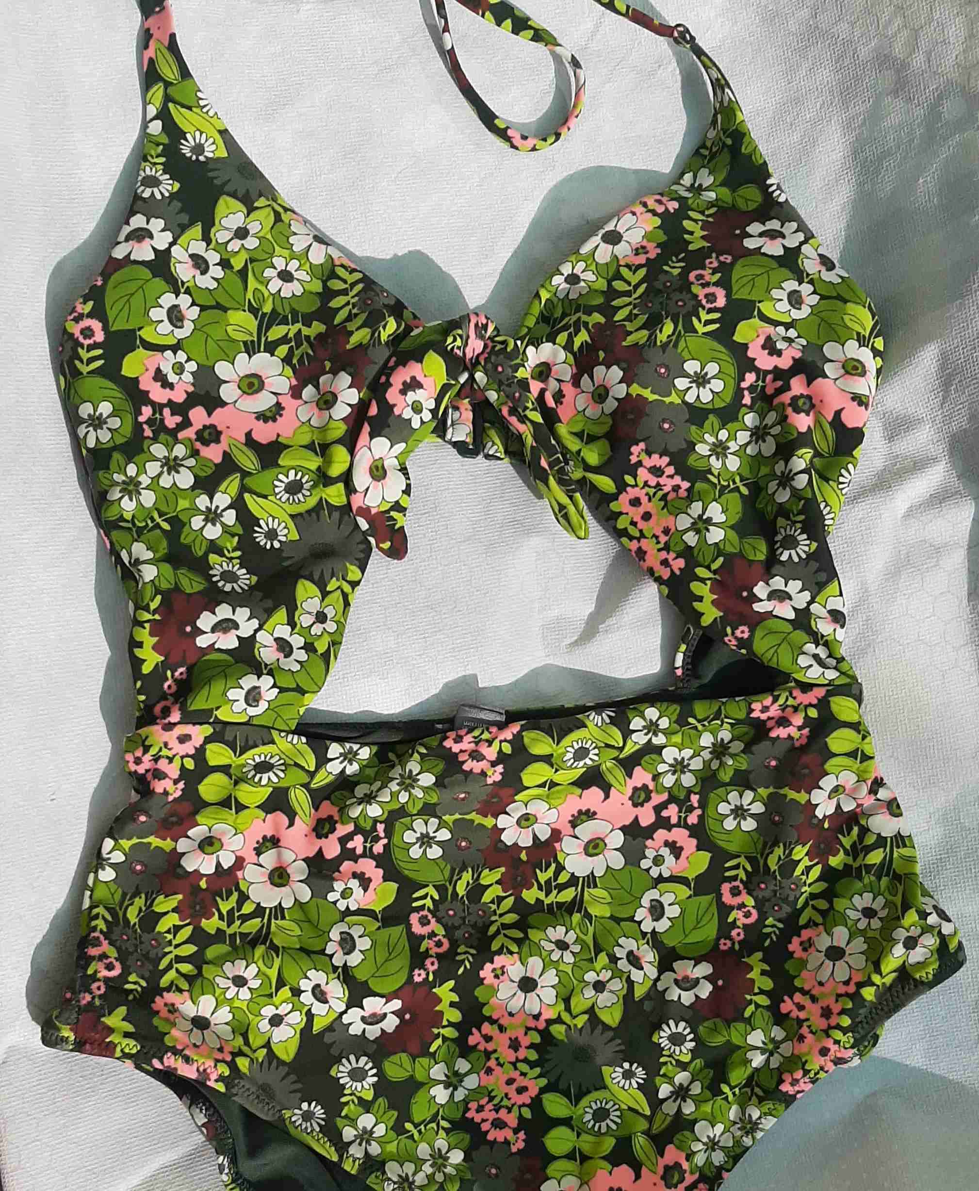 Traje de baño floral vintage - miniatura 1
