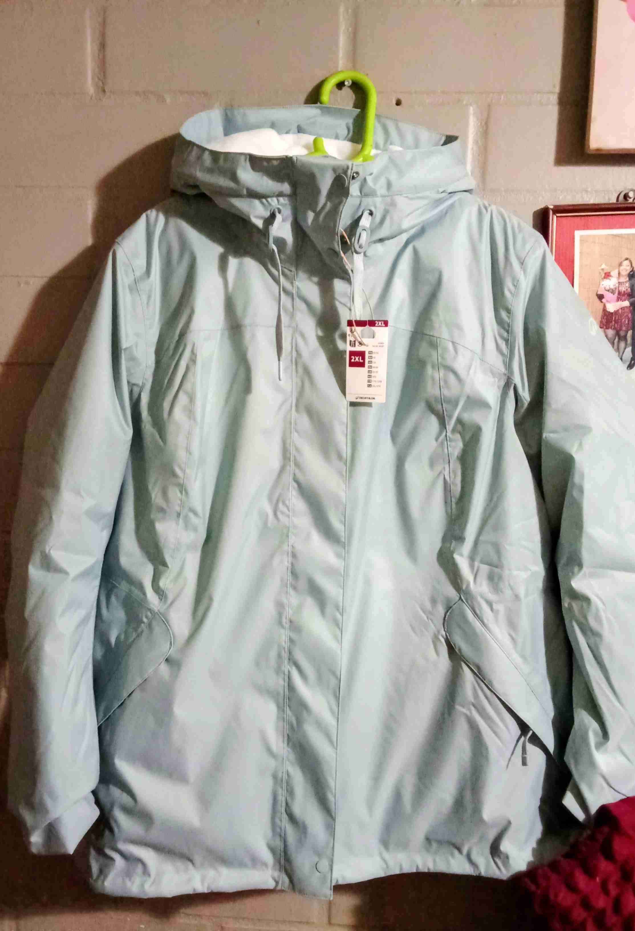 Chaqueta impermeable celeste nueva - 1