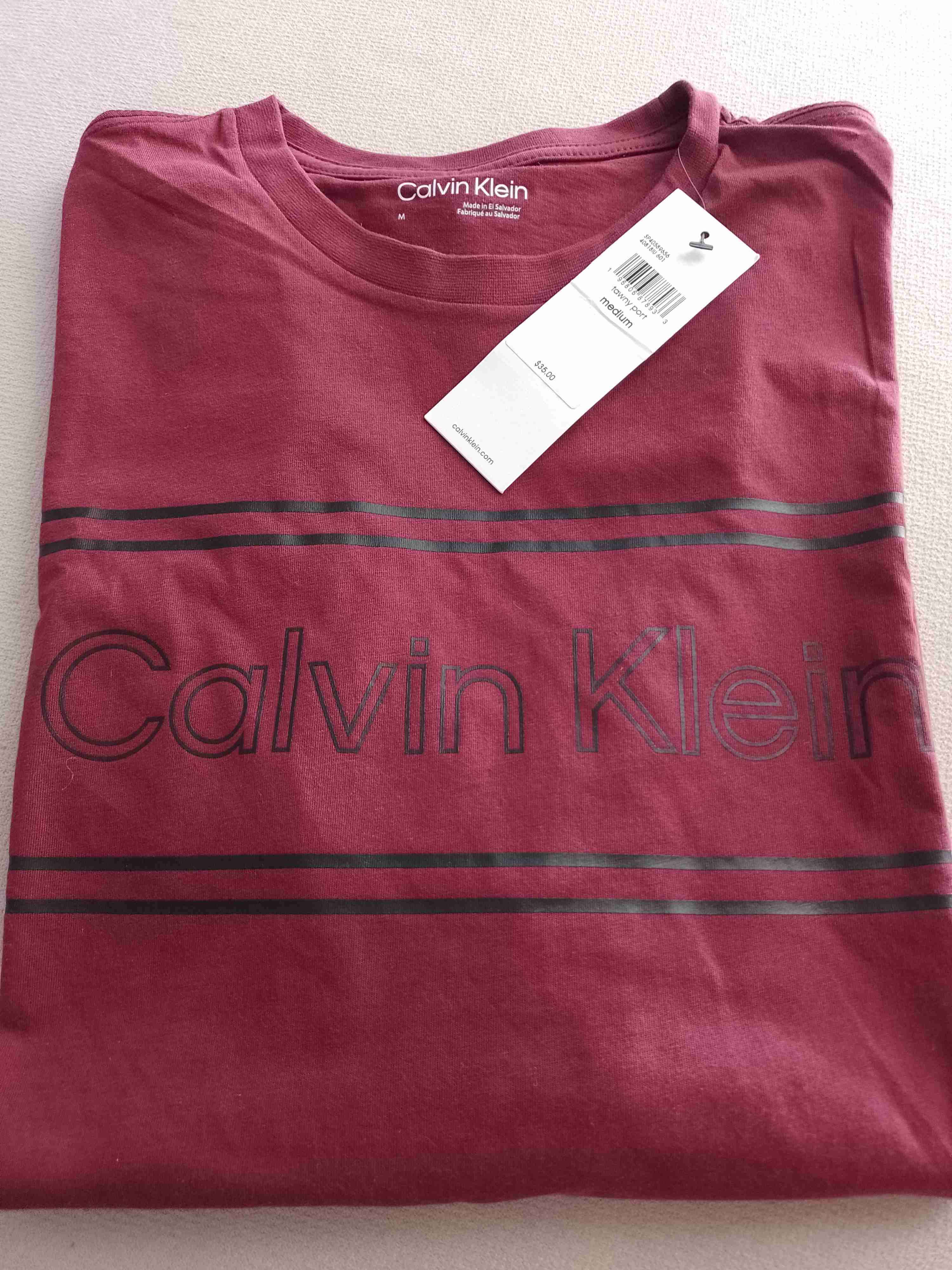 Polera Calvin Klein burdeo - miniatura 2