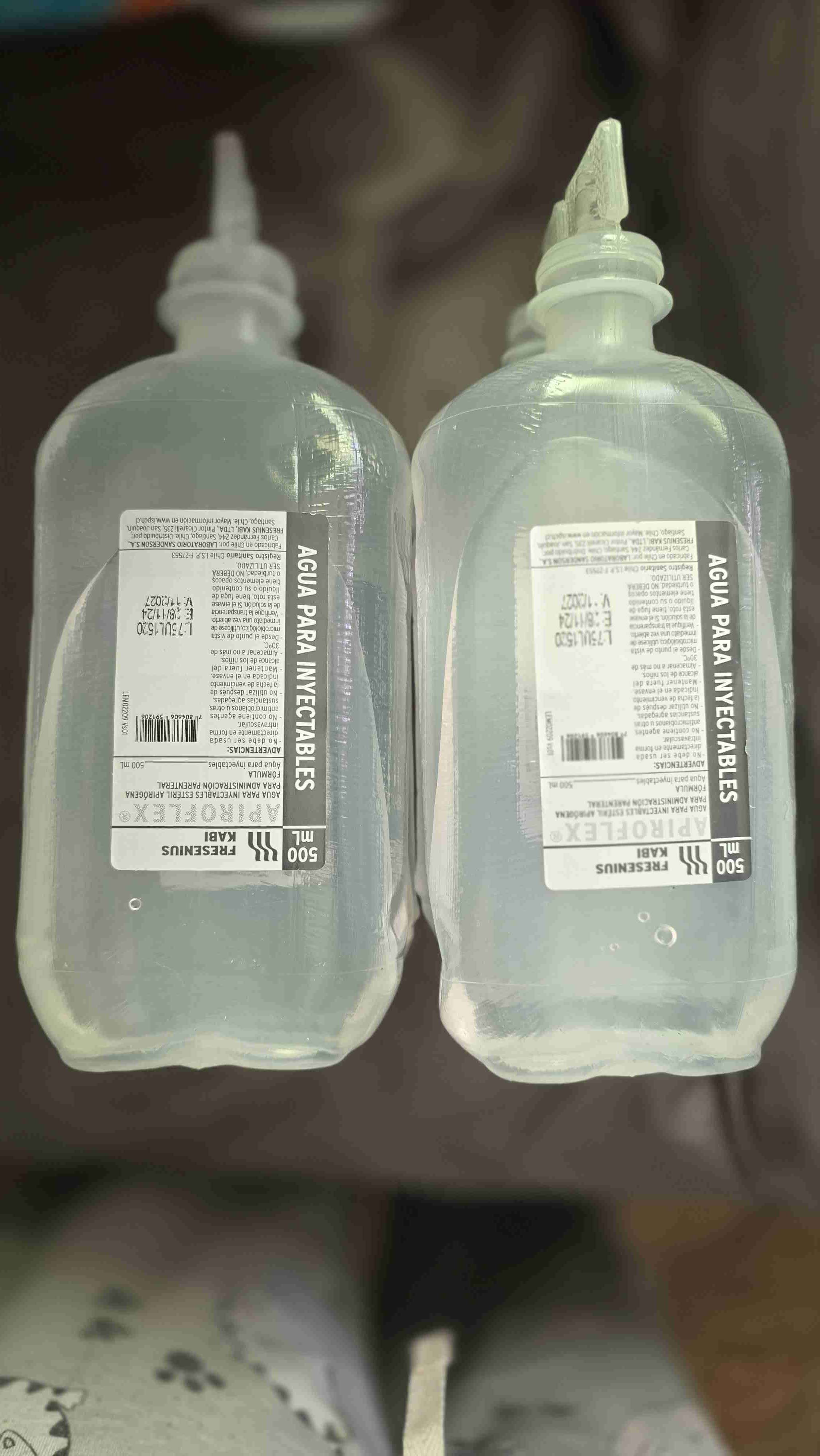 Agua para inyectables 500 ml