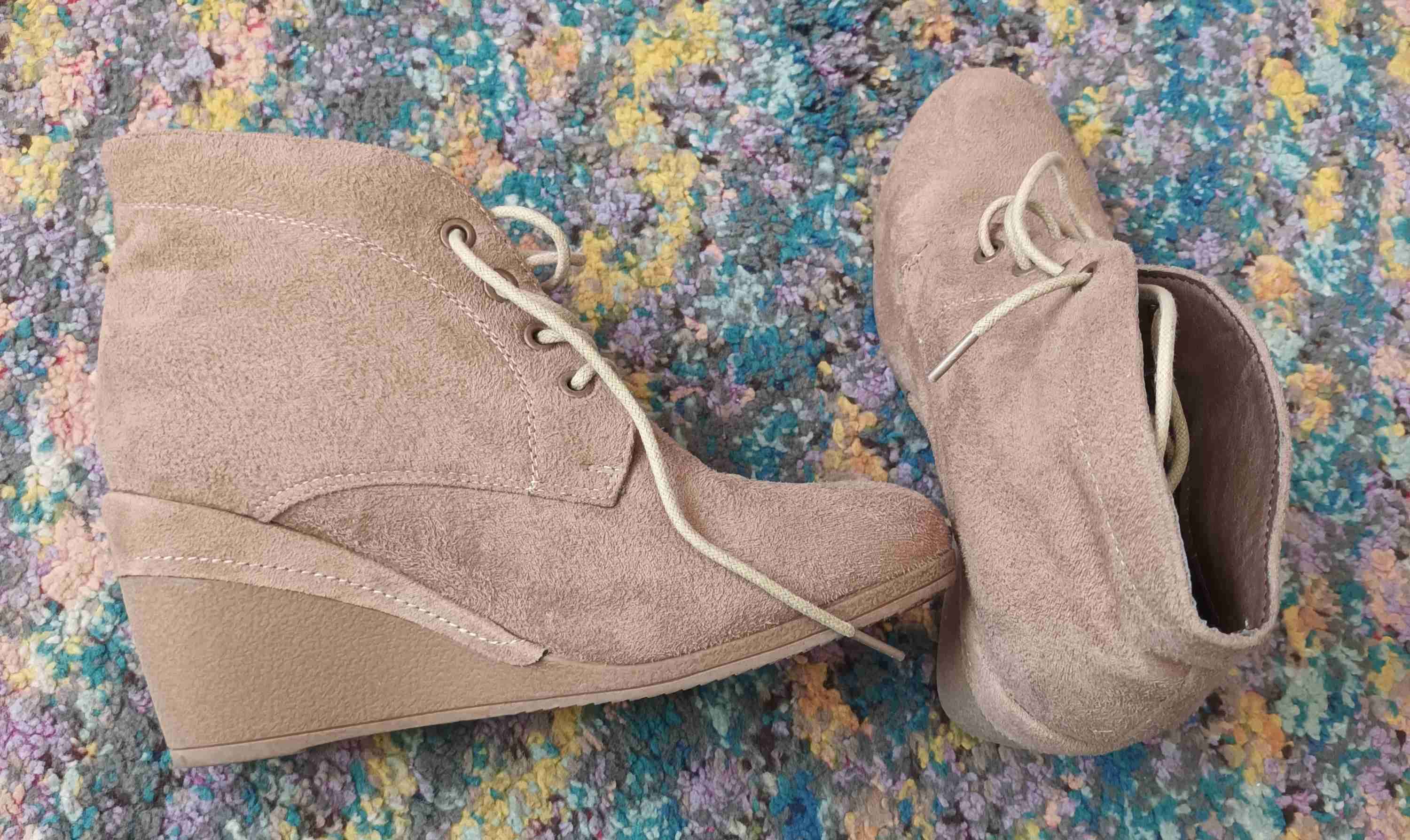 Botines de gamuza beige - 3