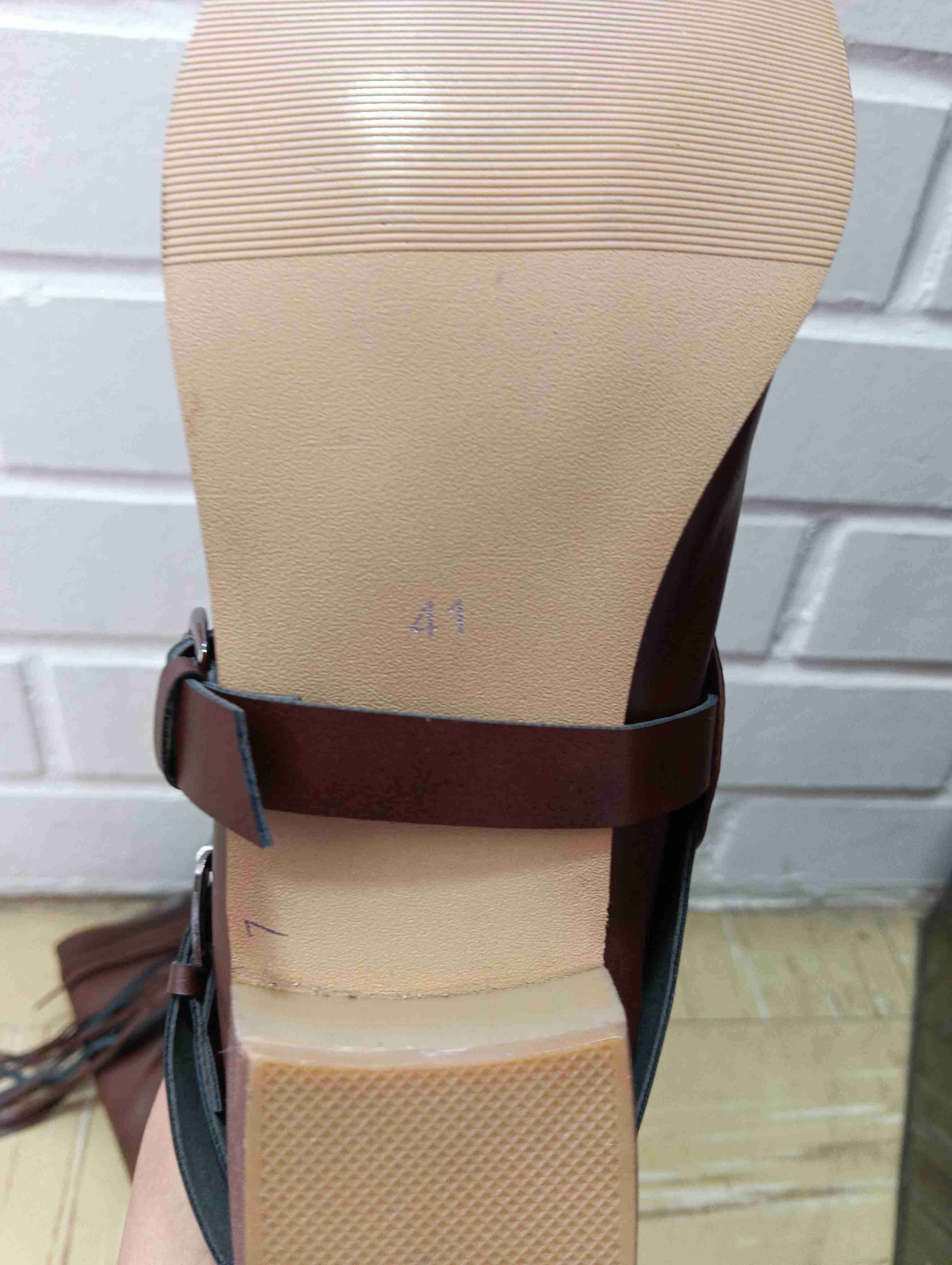 Botas altas marrones con flecos - miniatura 2