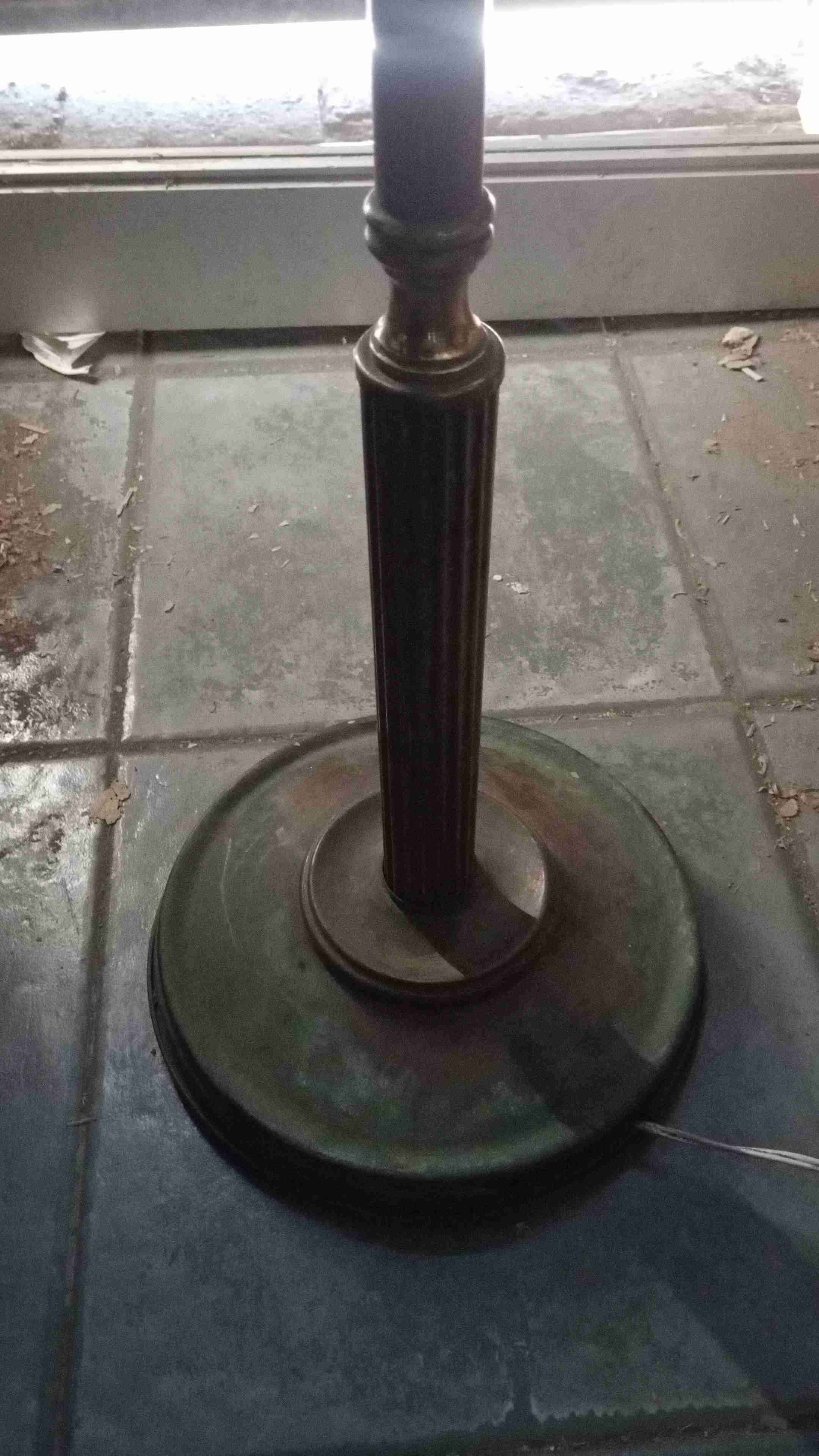 Lámpara de pie vintage bronce - miniatura 3