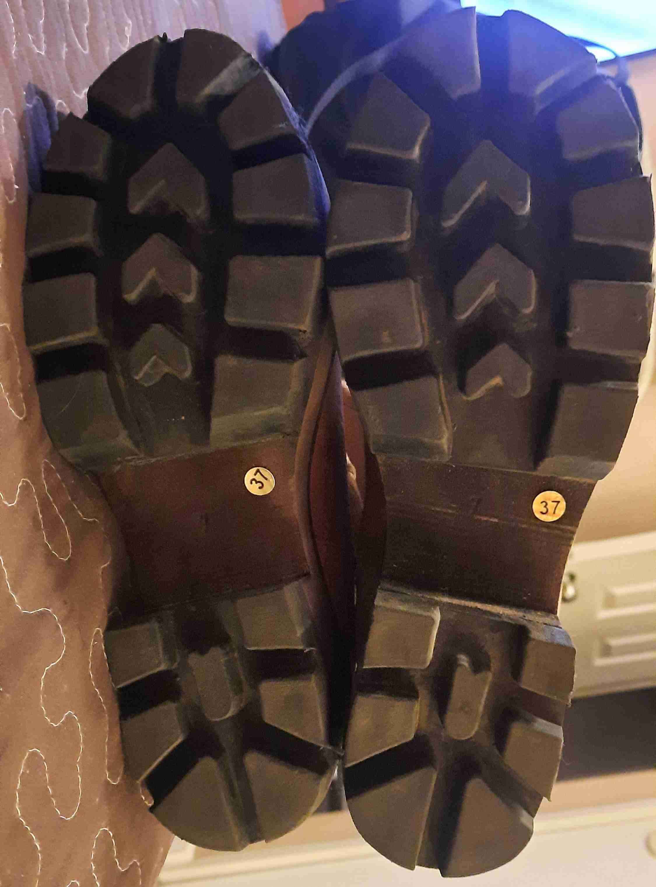 Botas beige de plataforma cuero - 3