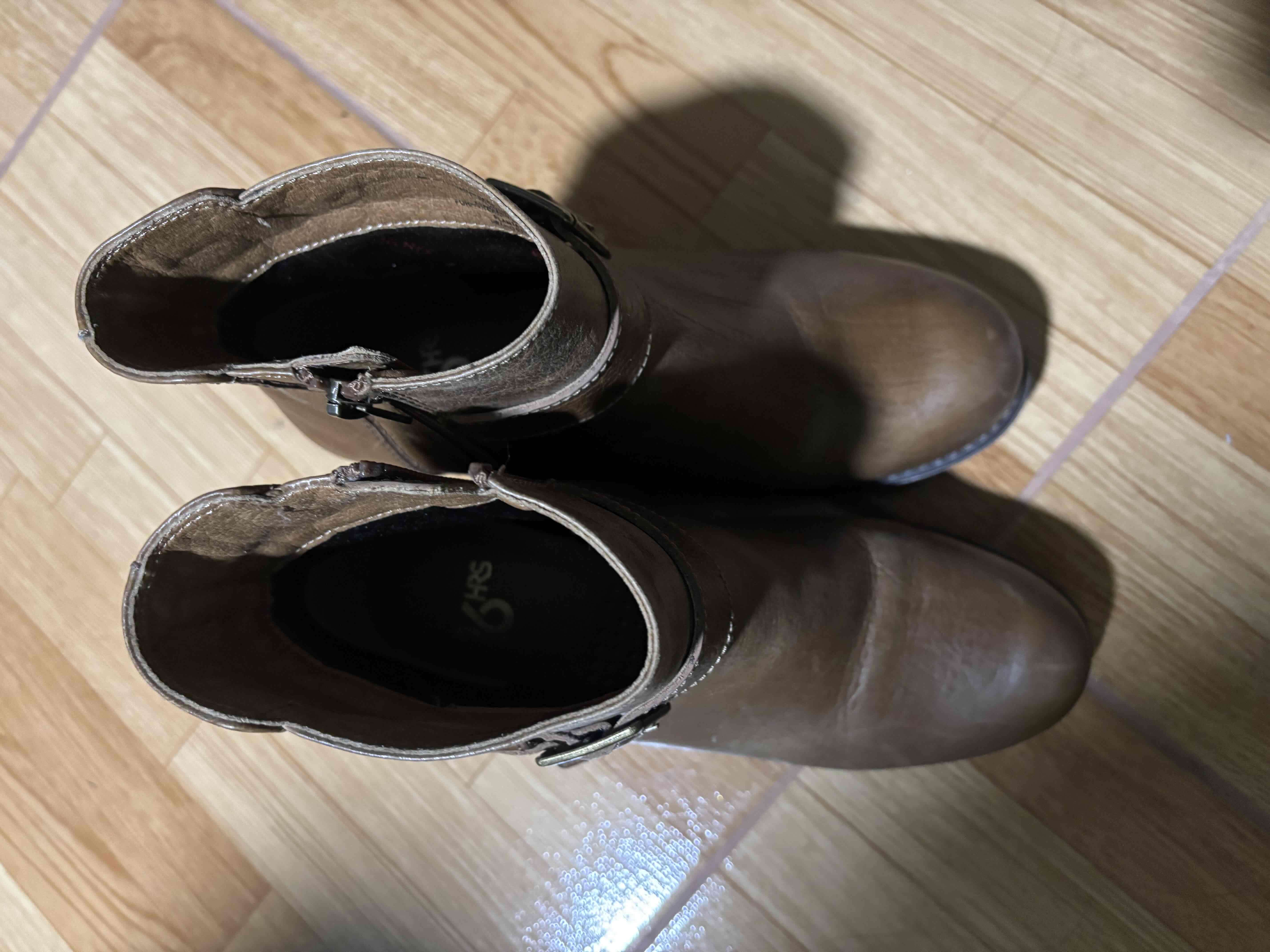 Botines de cuero marrón - 1