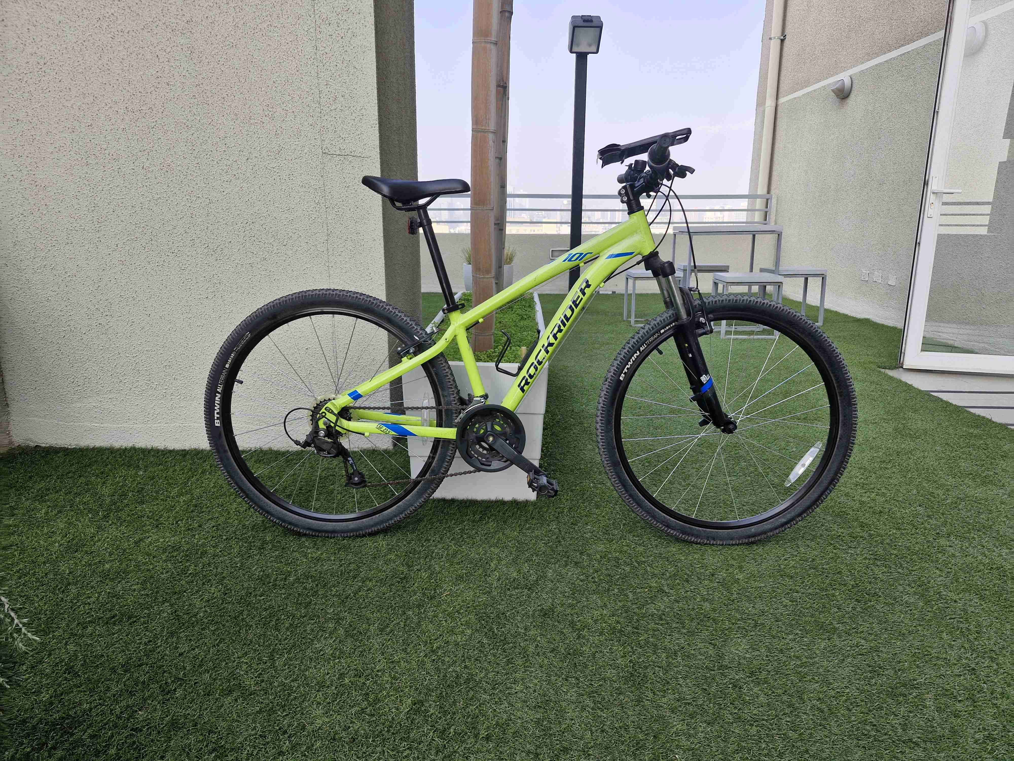 Bicicleta montaña Aluminio Rockrider verde - miniatura 2