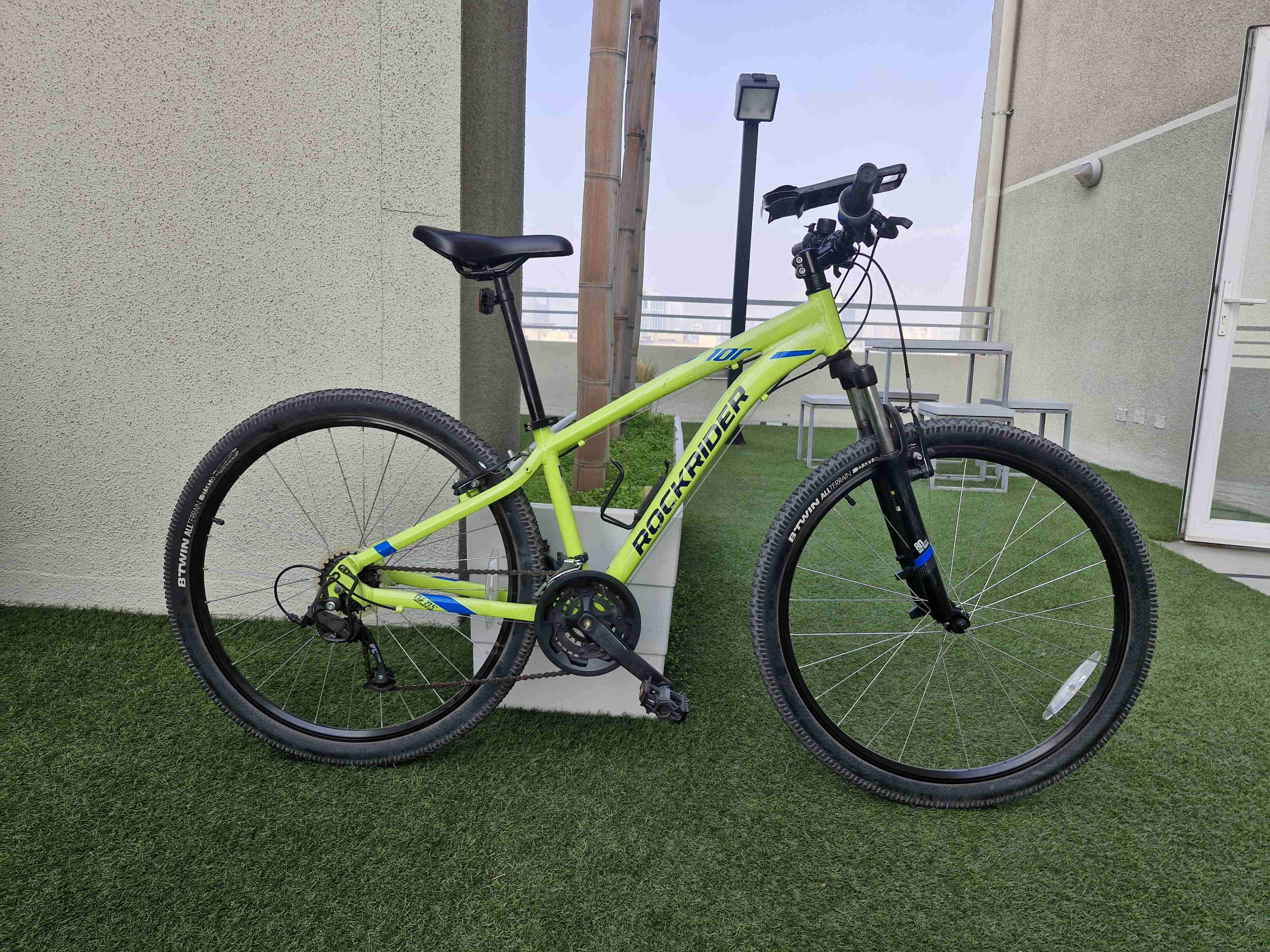 Bicicleta montaña Aluminio Rockrider verde - miniatura 3