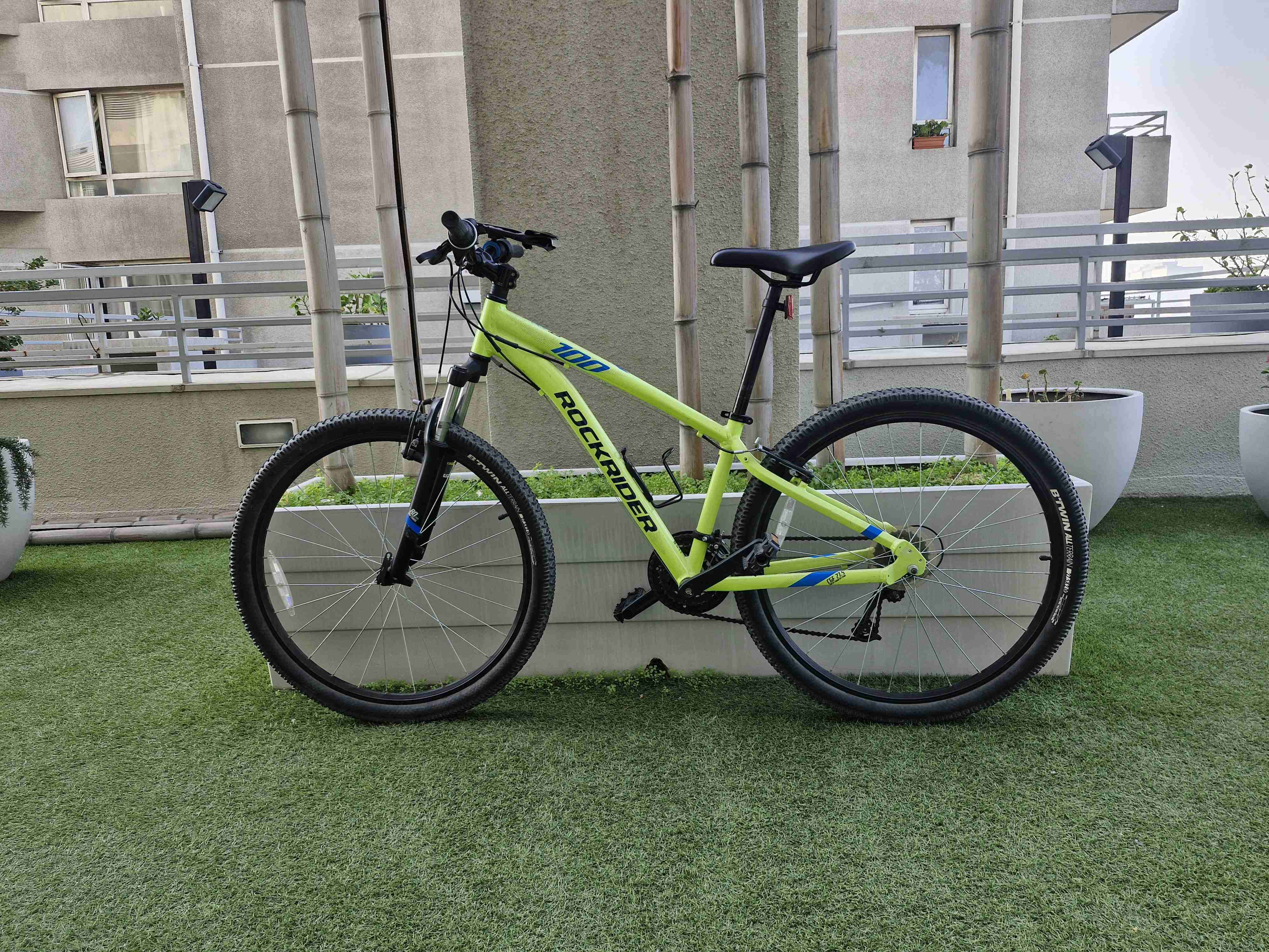 Bicicleta montaña Aluminio Rockrider verde - miniatura 5