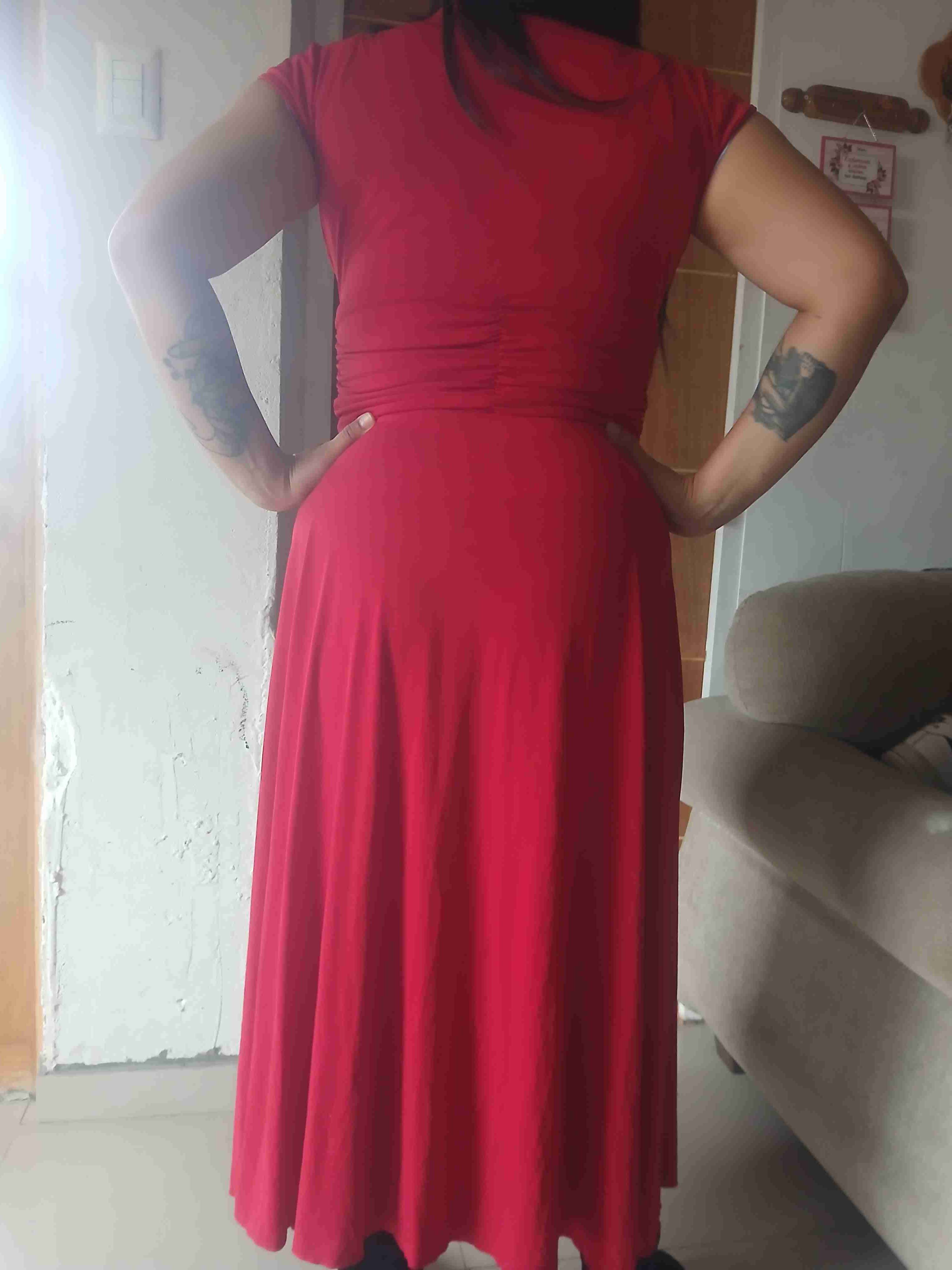 Vestido rojo largo - miniatura 2