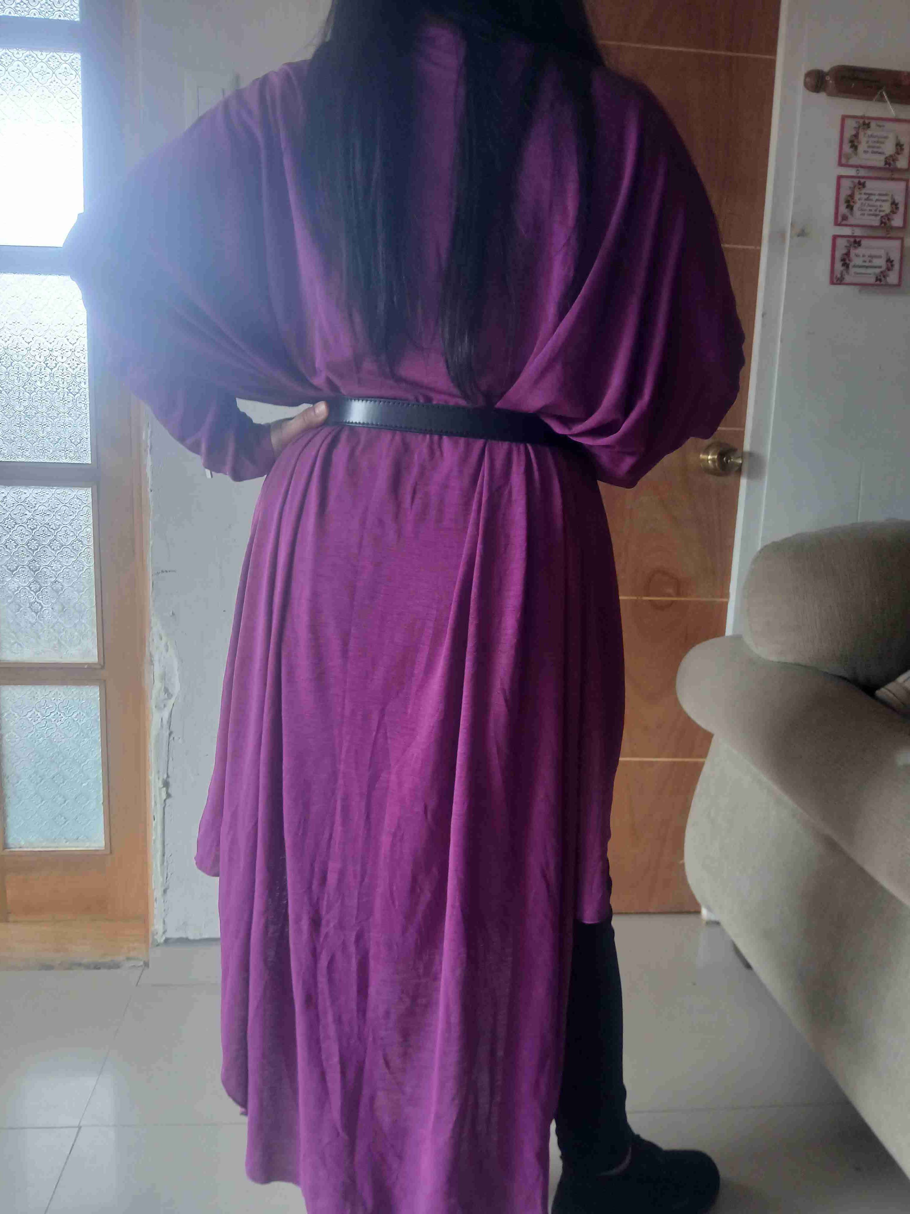 Vestido largo morado casual - miniatura 2