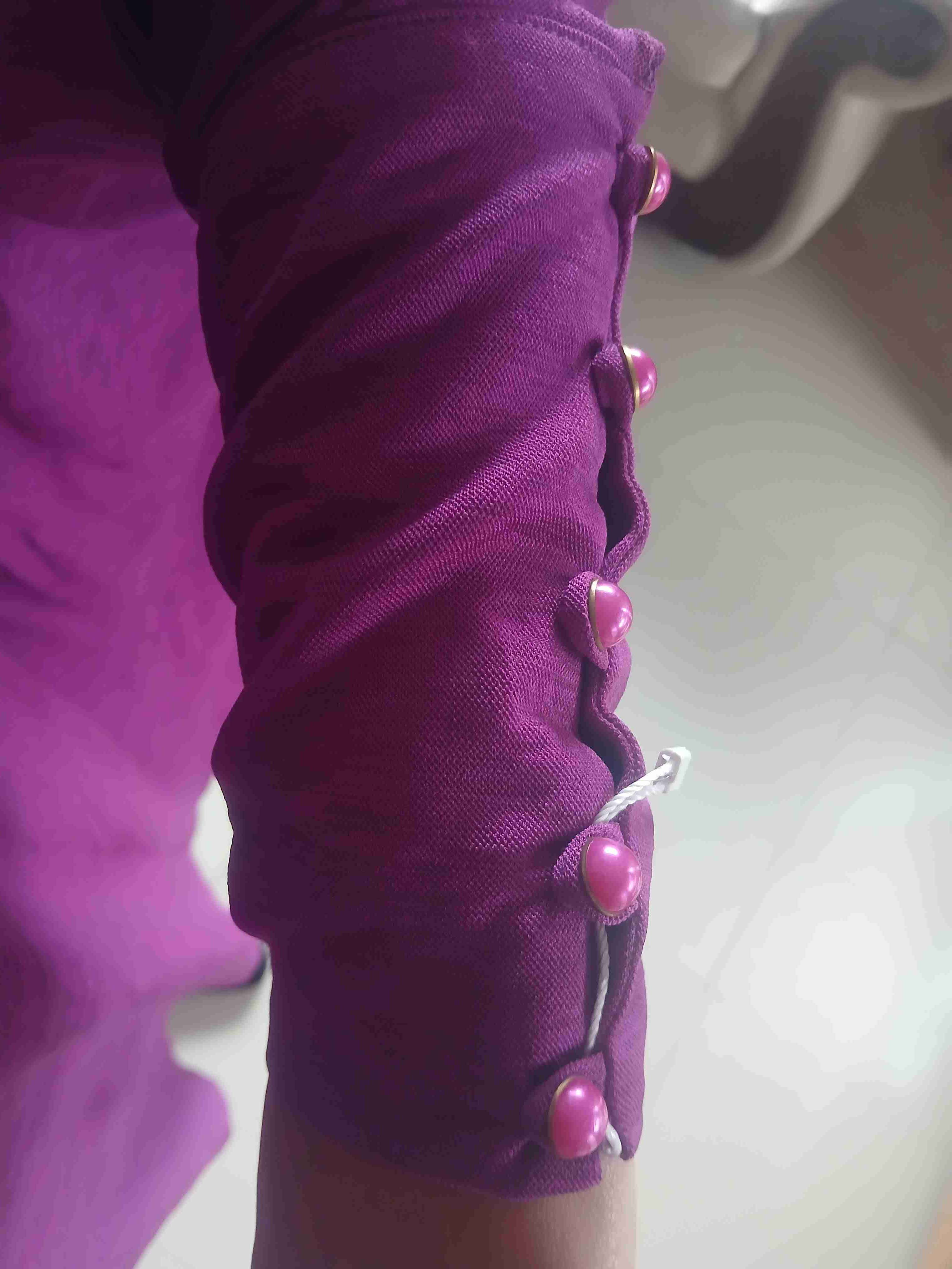 Vestido largo morado casual - miniatura 4