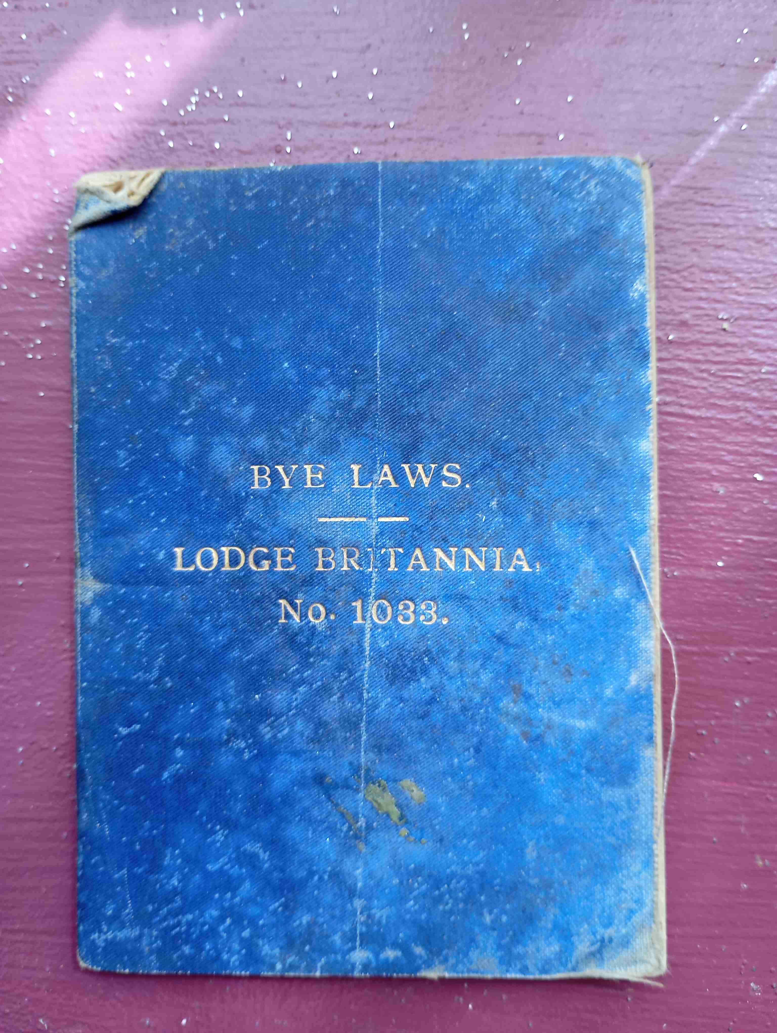 Libro antiguo Bye Laws Lodge - miniatura 1