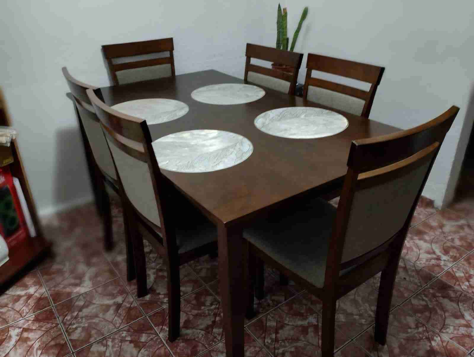 Juego de comedor 6 sillas