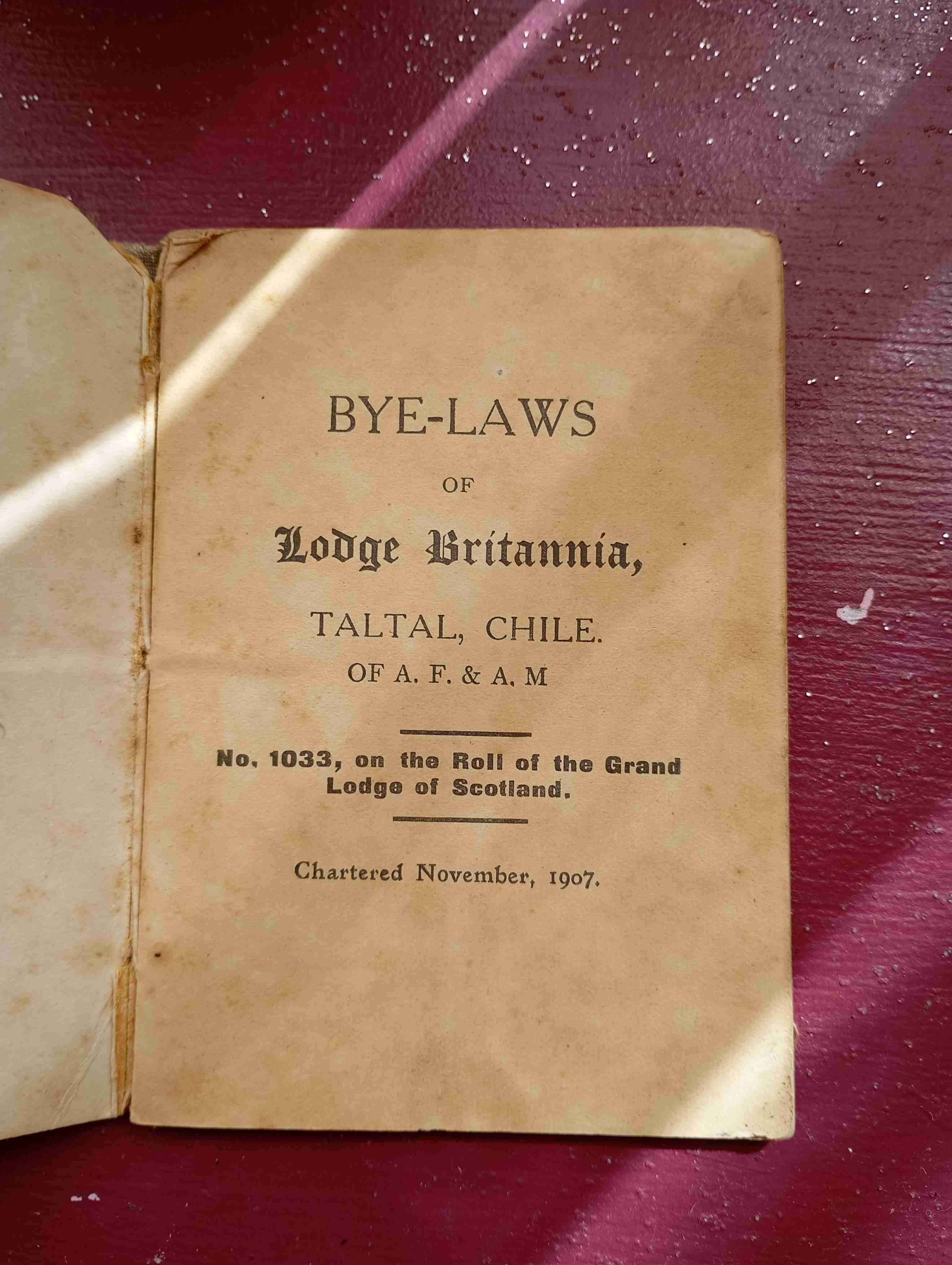 Libro antiguo Bye Laws Lodge - miniatura 2