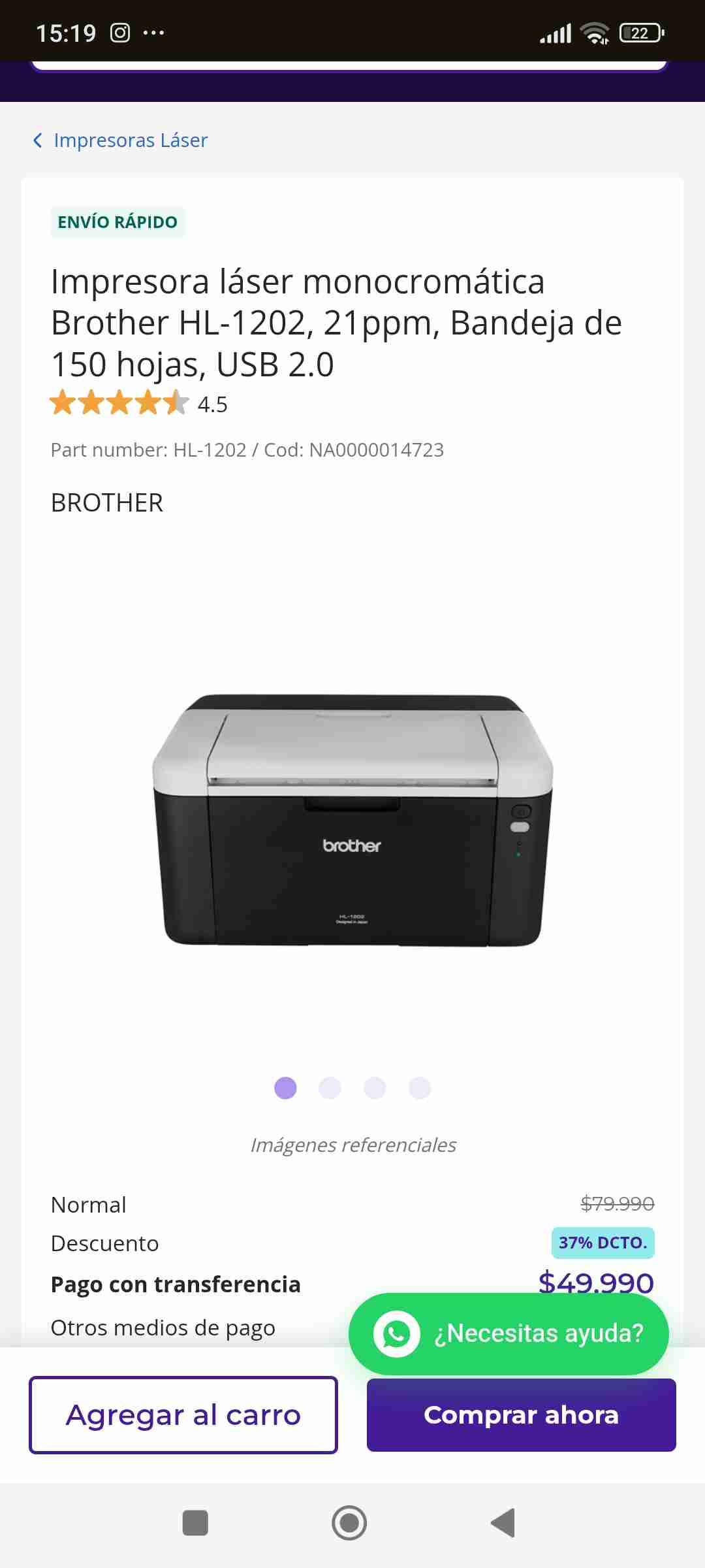 Impresora Brother HL-1202 - miniatura 4