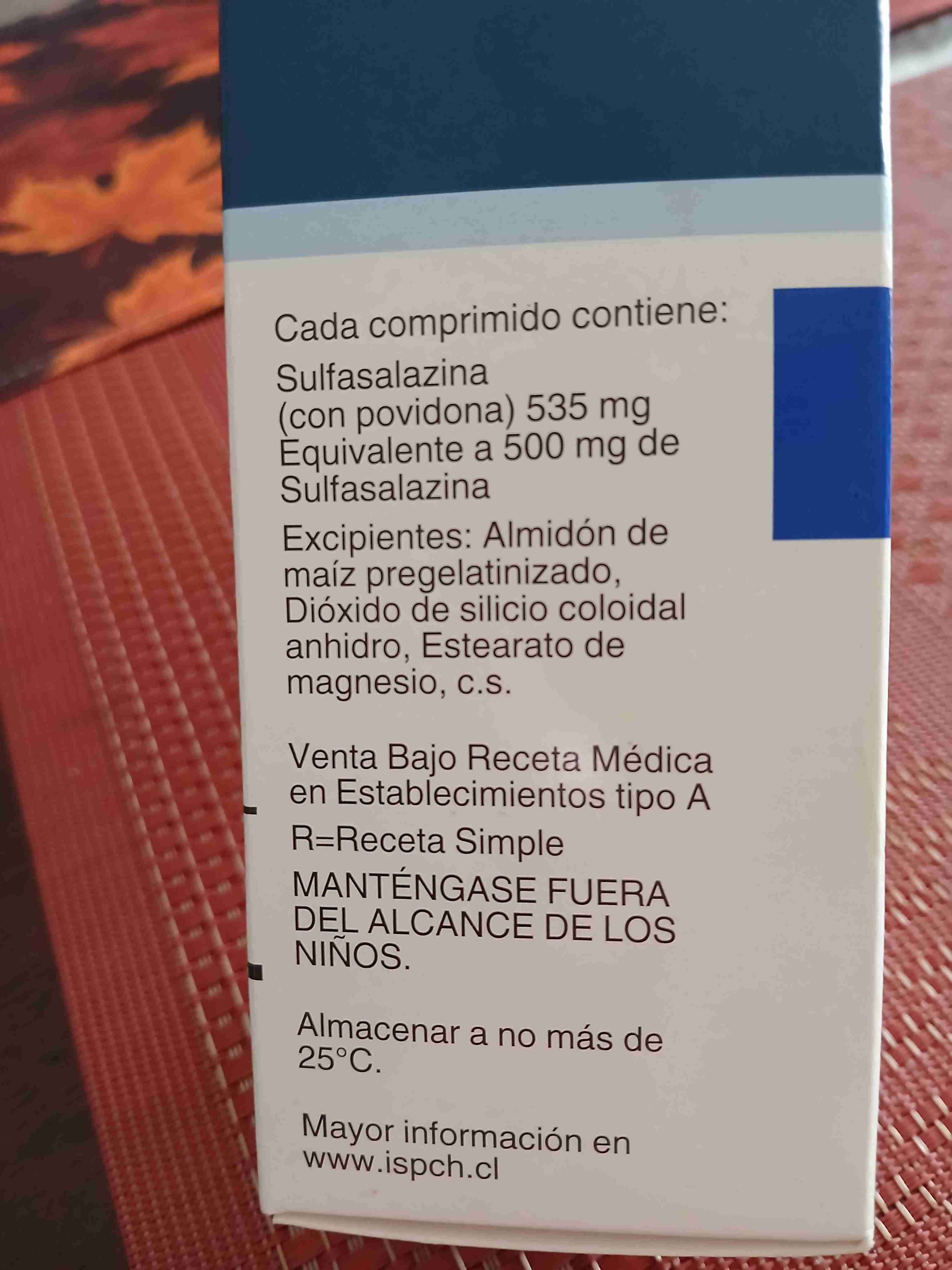 Azulfidine 500 mg 100 comprimidos - miniatura 4