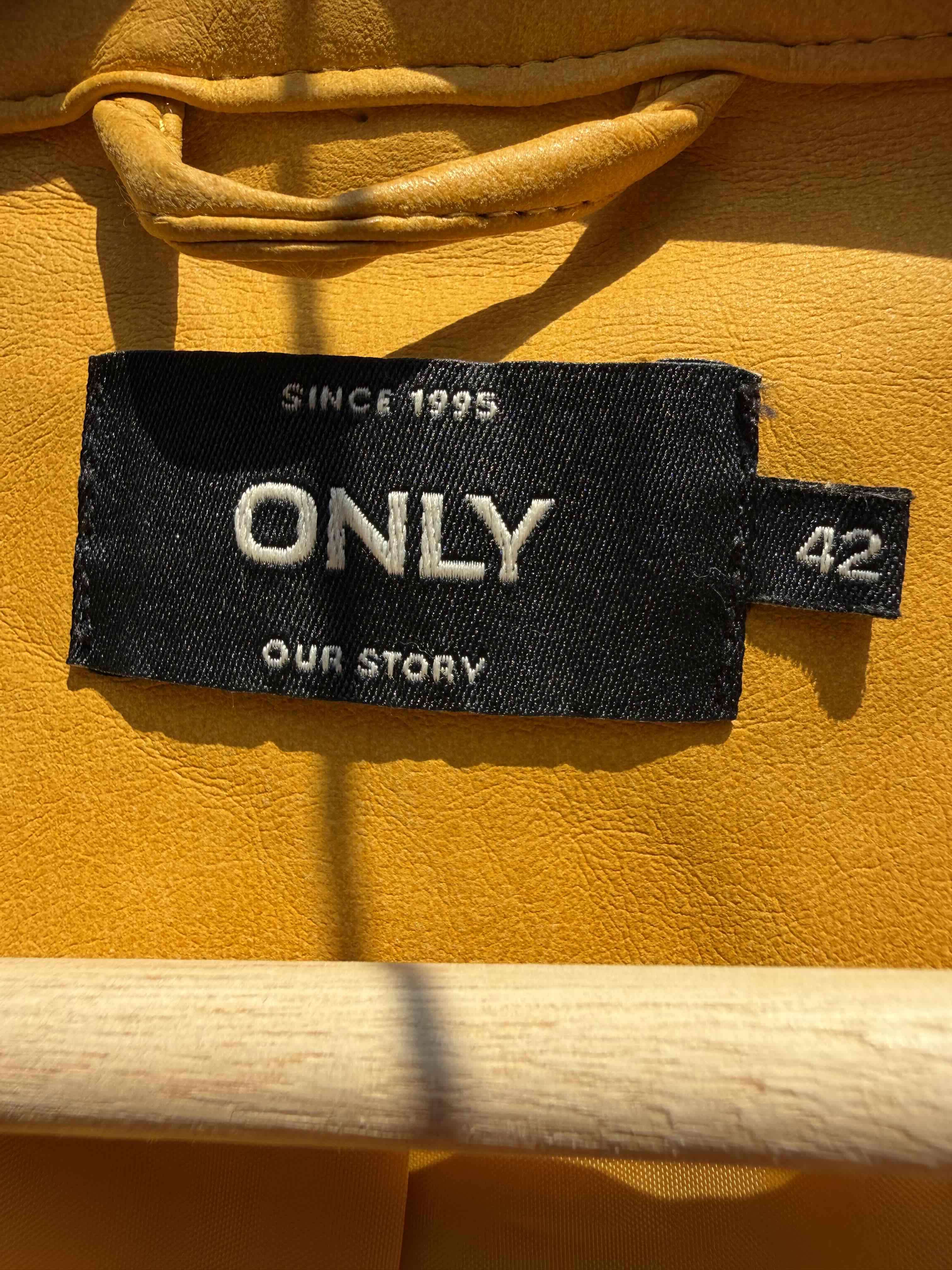 Chaqueta biker amarilla Only - miniatura 2