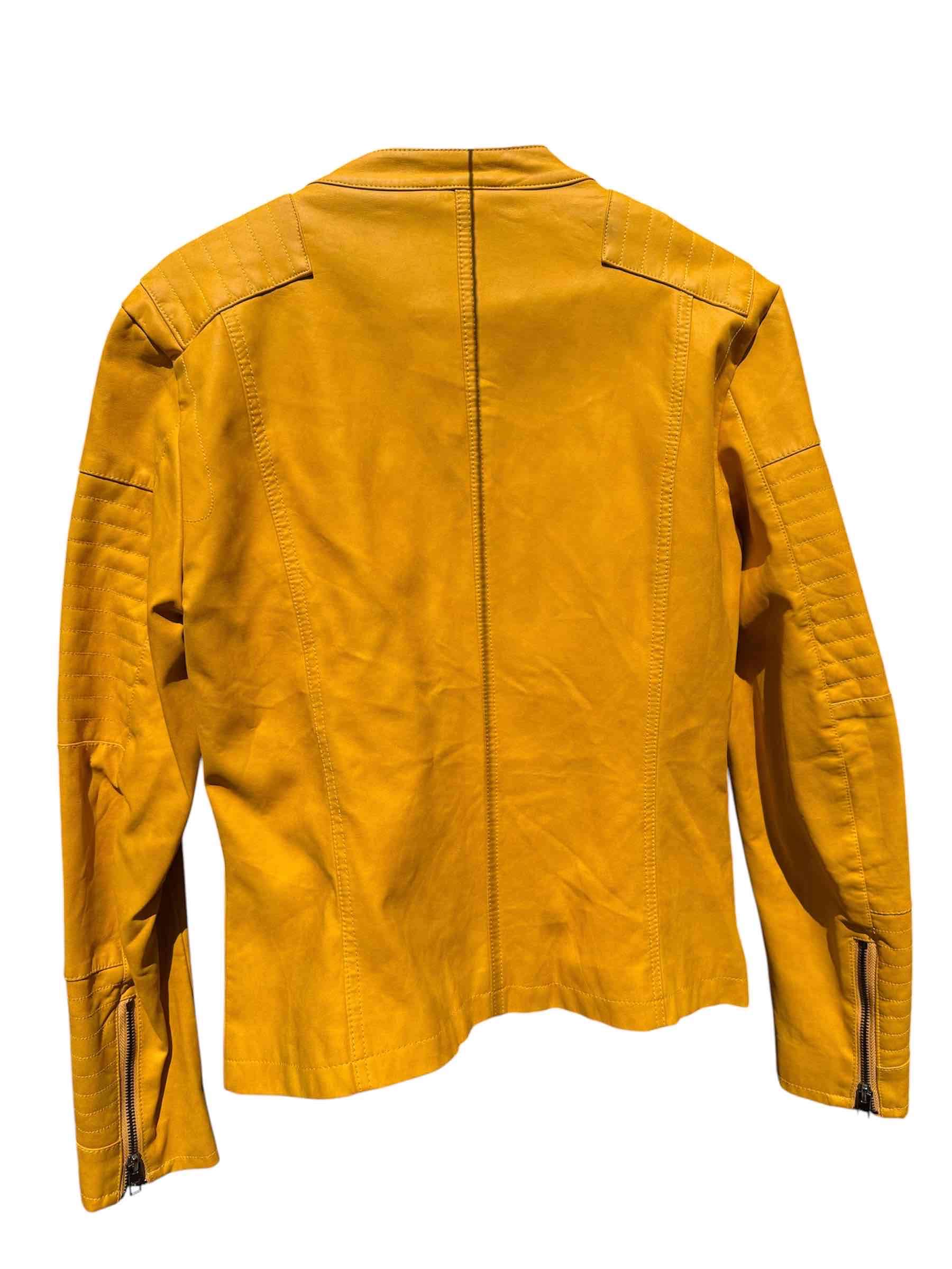 Chaqueta biker amarilla Only - miniatura 3