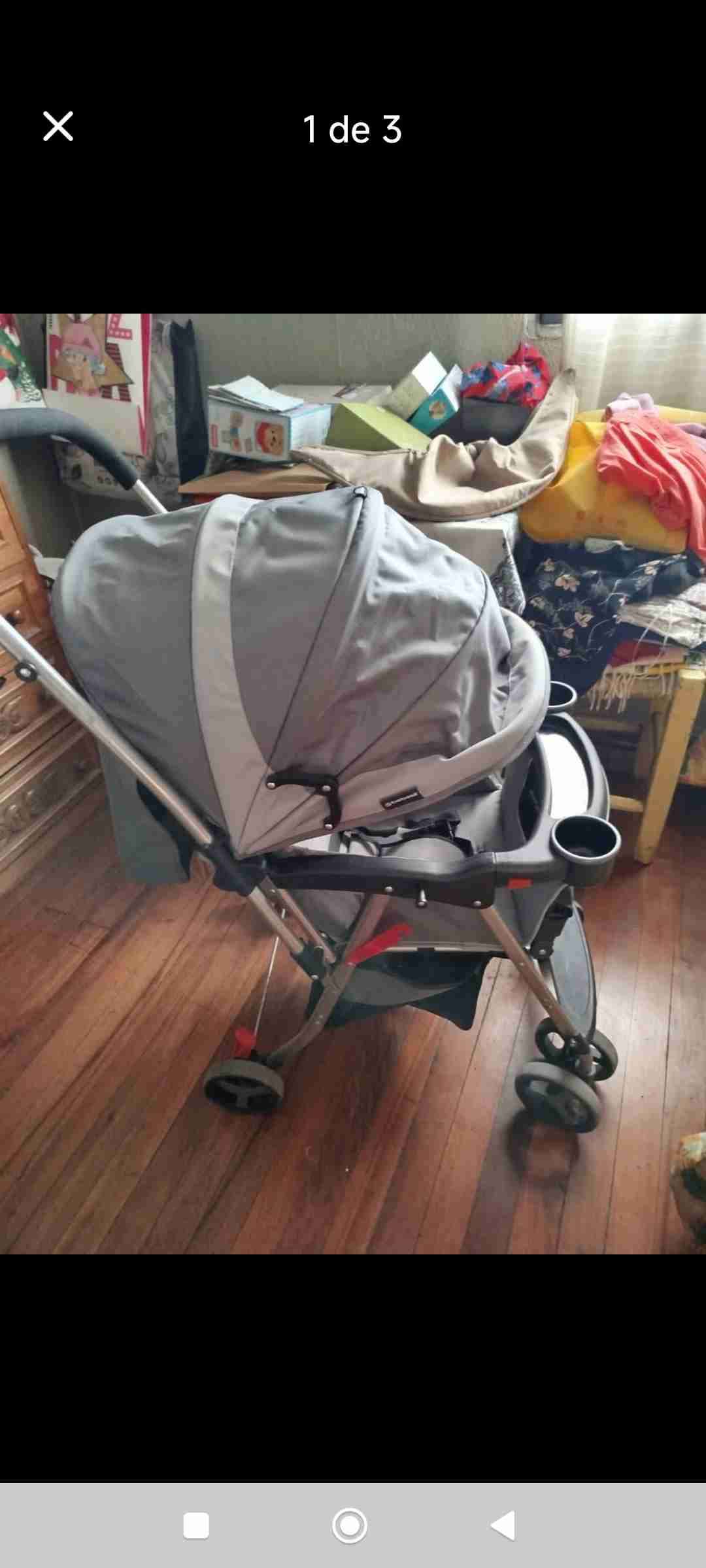 Coche de paseo gris - miniatura 3