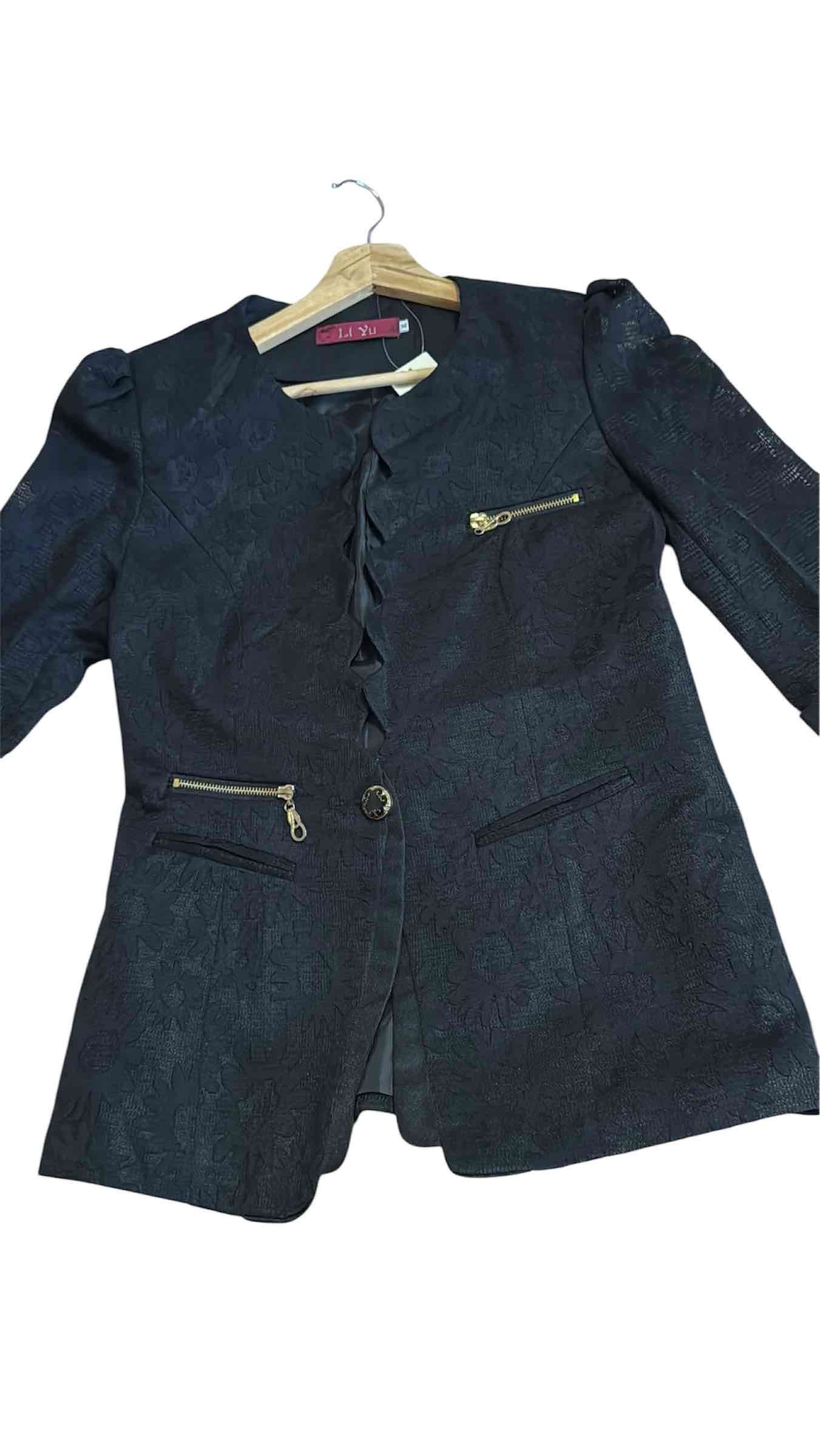 Blazer negro con cremalleras - miniatura 2