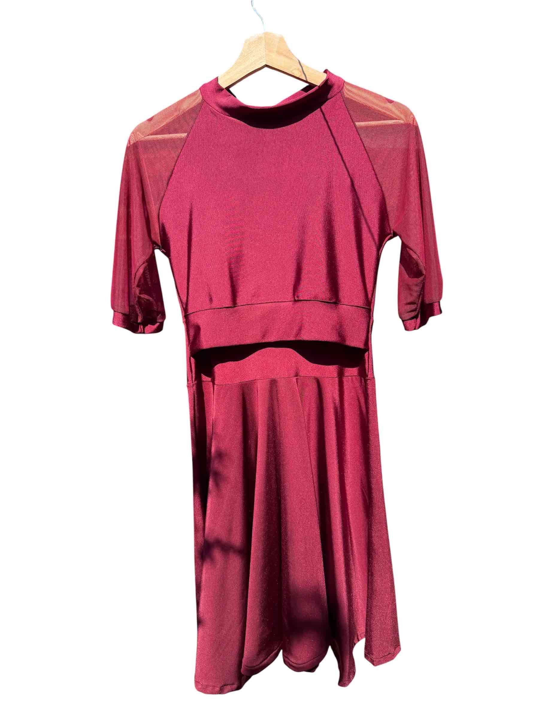 Vestido burdeo elegante lactancia - miniatura 3