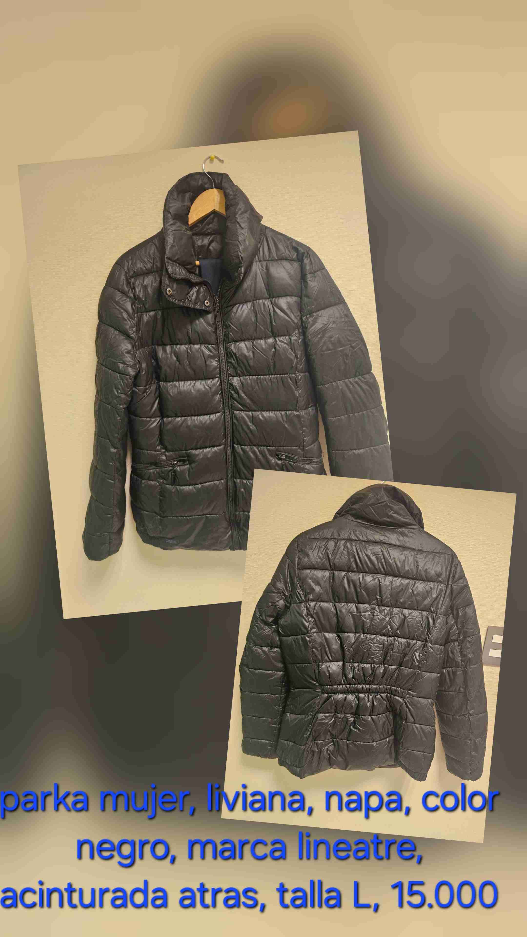 Chaqueta negra acolchada lineatre - miniatura 3