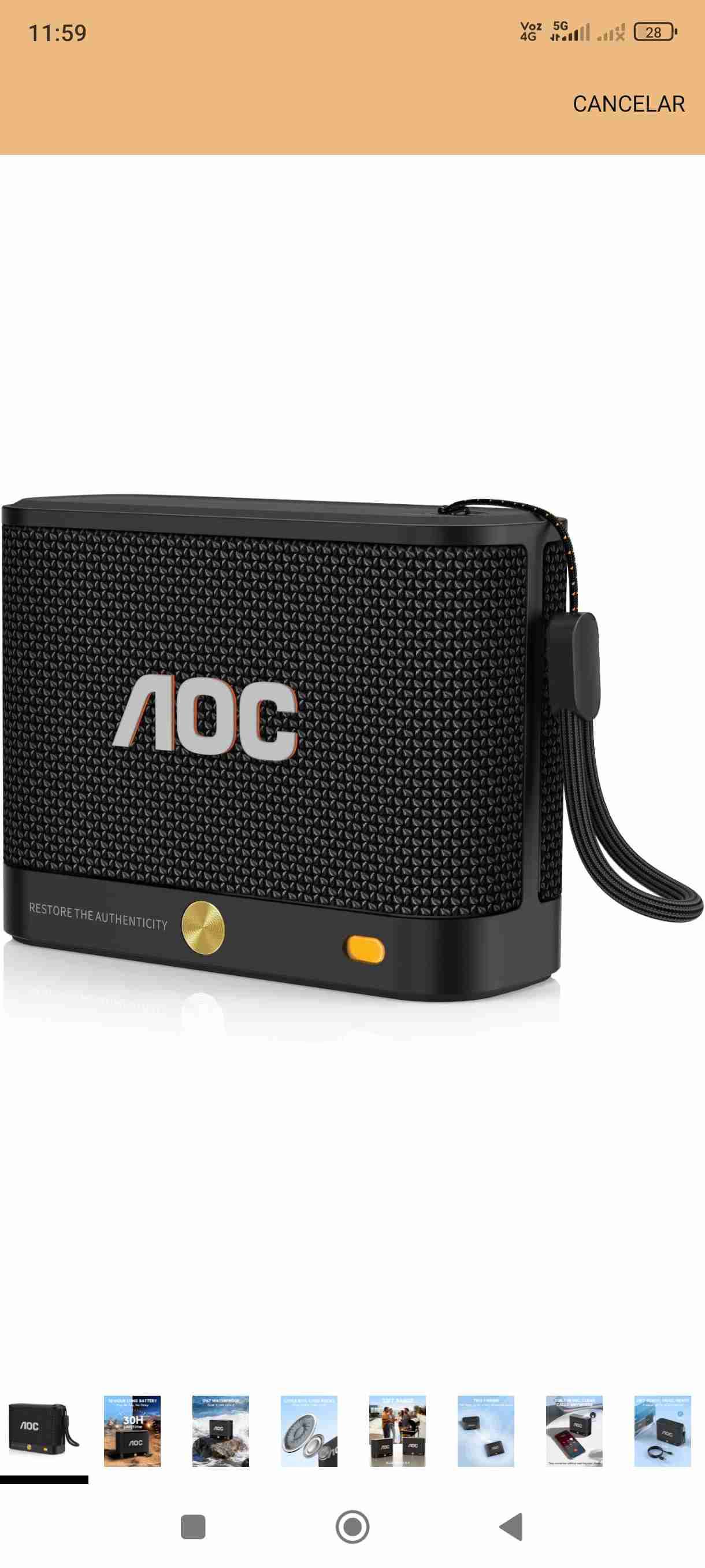 Parlante portátil AOC negro - miniatura 1